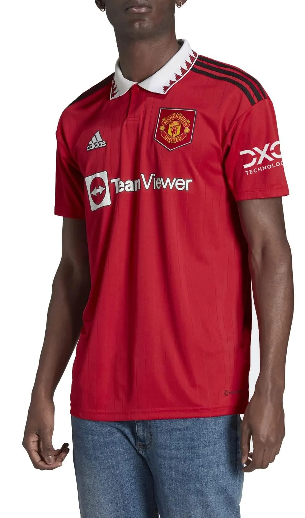 adidas Men's Soccer Manchester United 22/23 Home Jersey Large