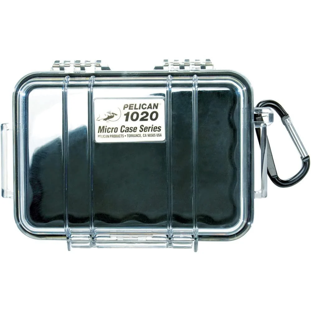 Pelican 1020 Micro Case (Black/Clear) Black / Clear Case