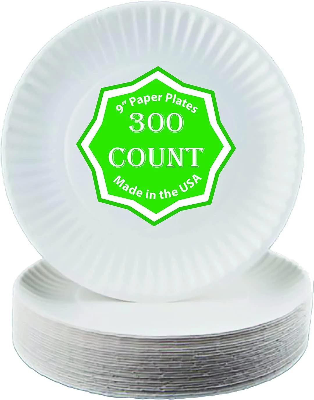 Perfect Stix Paper Plate, White, 9" (Pack of 300)