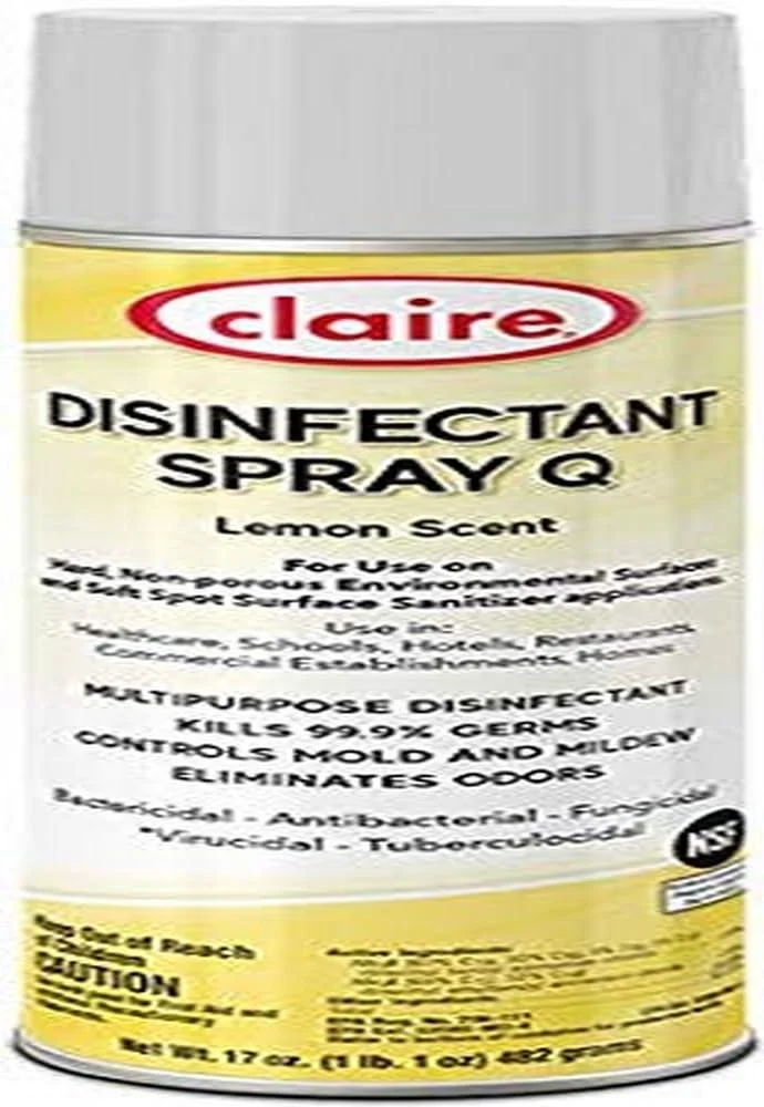 Claire Disinfectant Spray Q Colorless Lemon Scent 17 Fl Oz