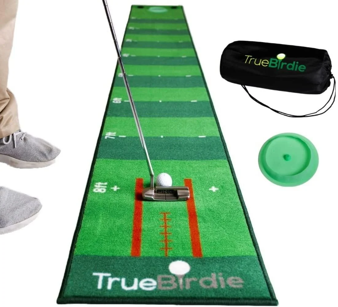 Indoor Putting Green and Golf Mat with Travel Bag 10ft Putting Mat - TrueBirdie