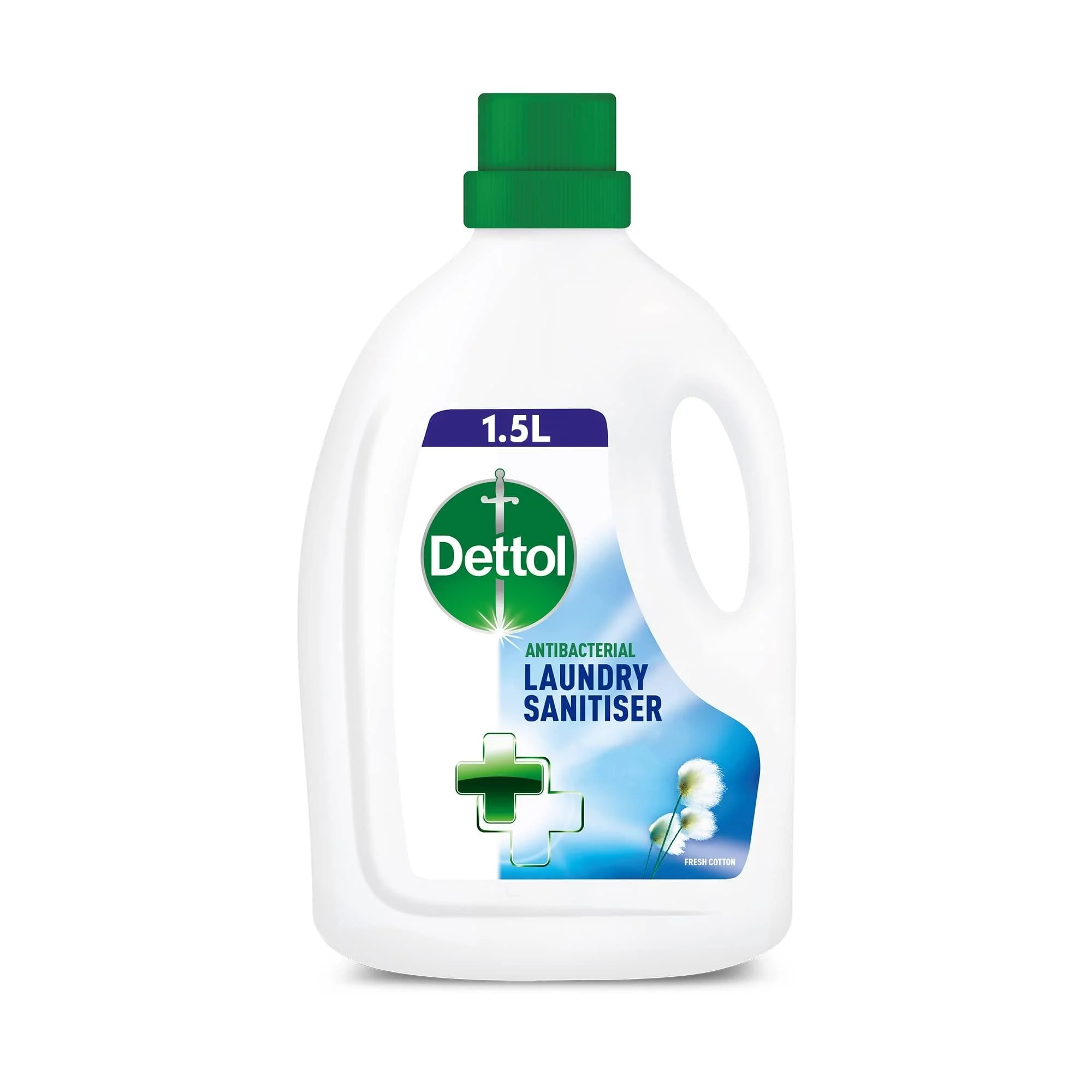 Dettol Antibacterial Laundry Cleanser Fresh Cotton Dermatologically Tested 1.5 Litre Cotton 1.5L