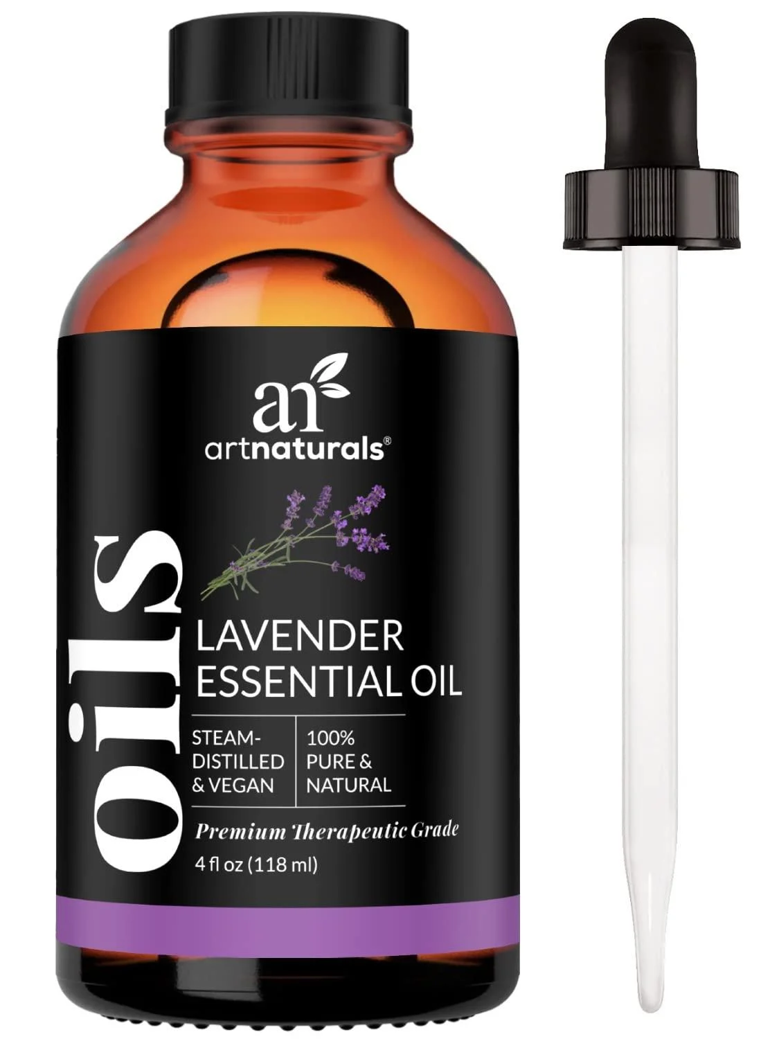 artnaturals 100% Pure Lavender Essential Oil - (4 Fl Oz / 120ml) - Premium Undiluted Therapeutic Grade Natural from Bulgaria - Aromatherapy for Diffuser, Skin and Hair Growth
