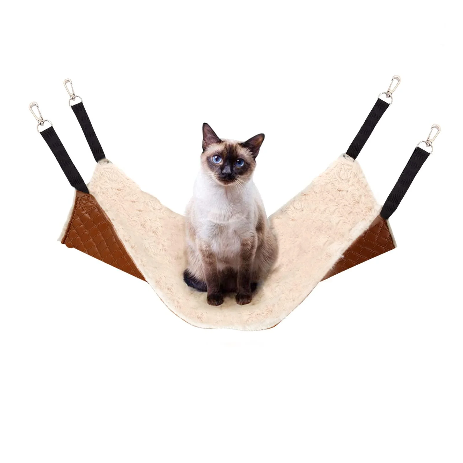 JOYELF Cat Hammock Bed, Reversible Pet Cage Hammock Hanging Soft Pet Bed for Kitten Ferret Puppy or Small Pet Medium-18"x14"