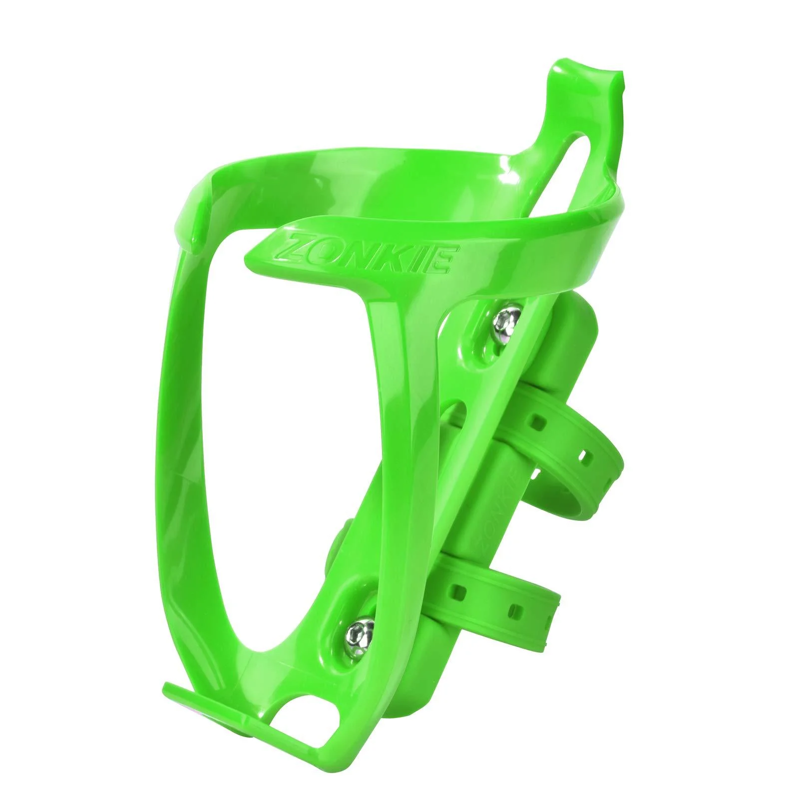 ZONKIE Bicycle Bottle Cages, Plastic Bike Bottle Holder with Cage Mounting Base Green