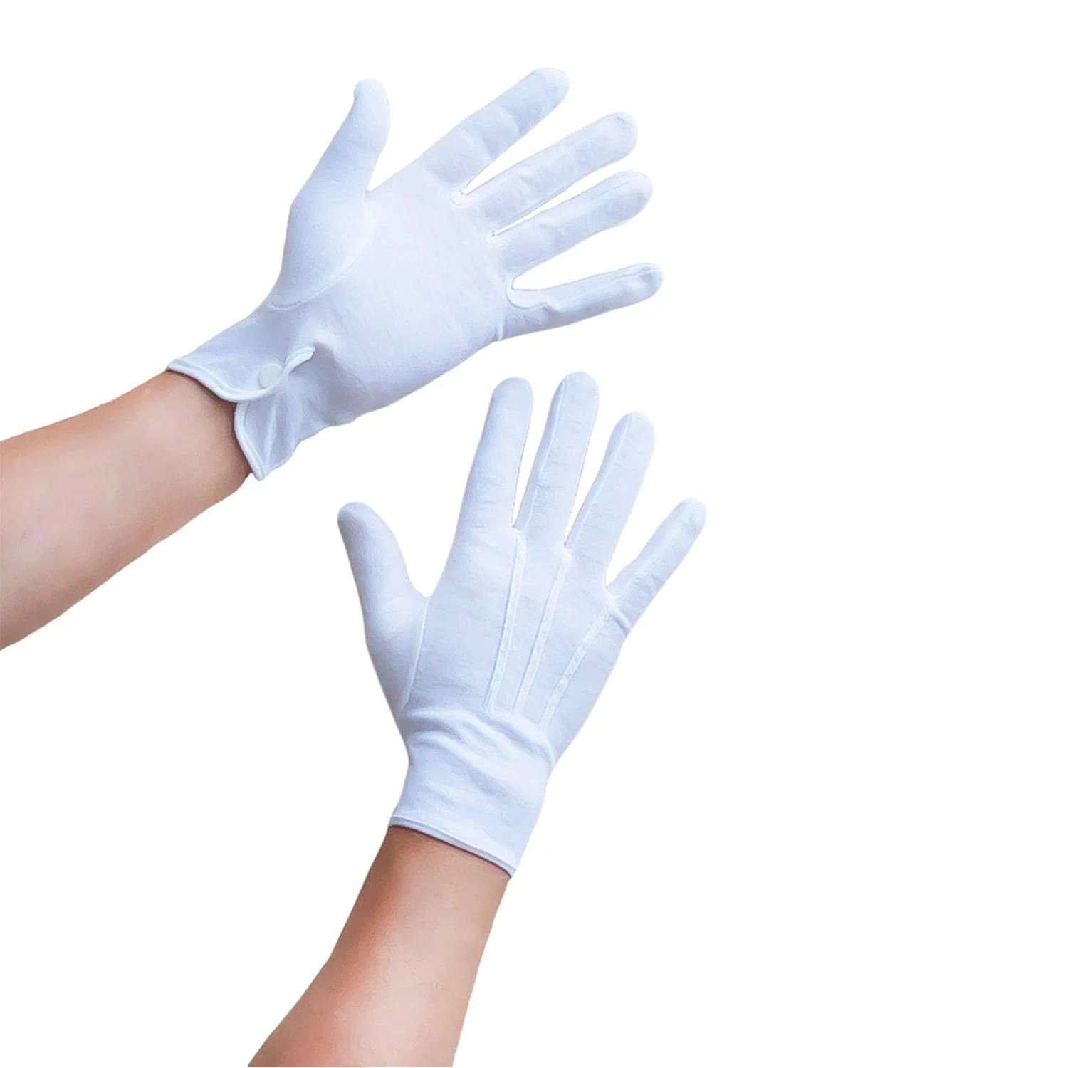Oblique-Uniuqe White cotton gloves for men