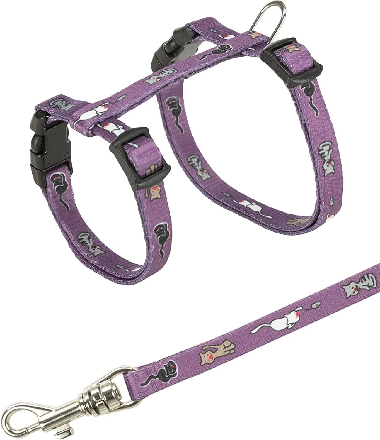 Trixie 4144 kitten harness with leash nylon 21-33 cm/8 mm 1.20 m assorted colours 1 piece 21 33 cm/8 mm