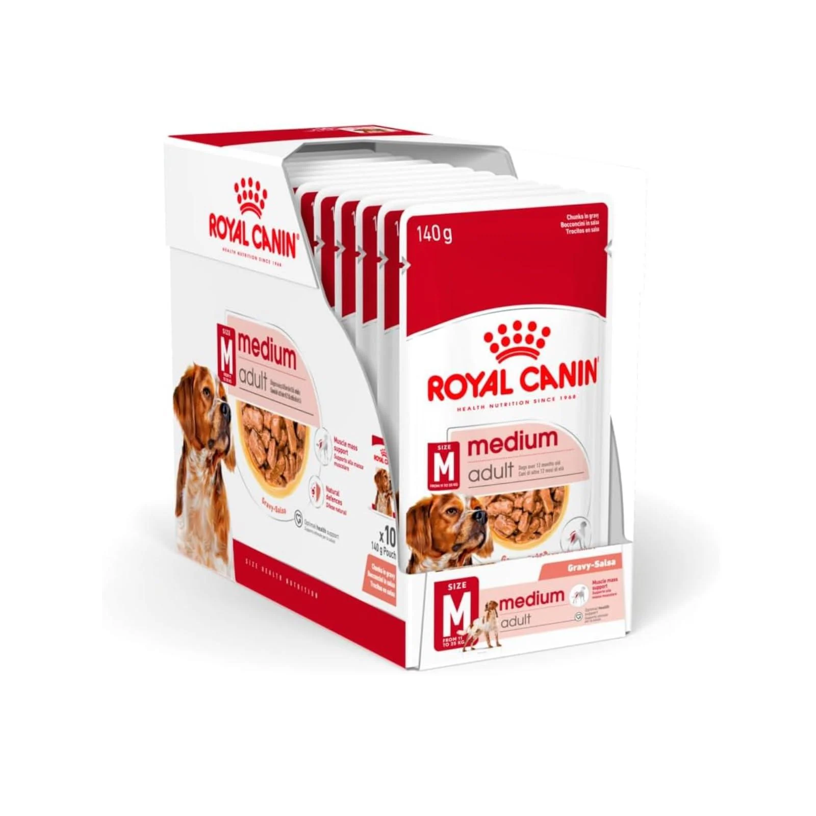 Royal Canin Medium Adult Wet Dog Food Pouches 10 x 140g