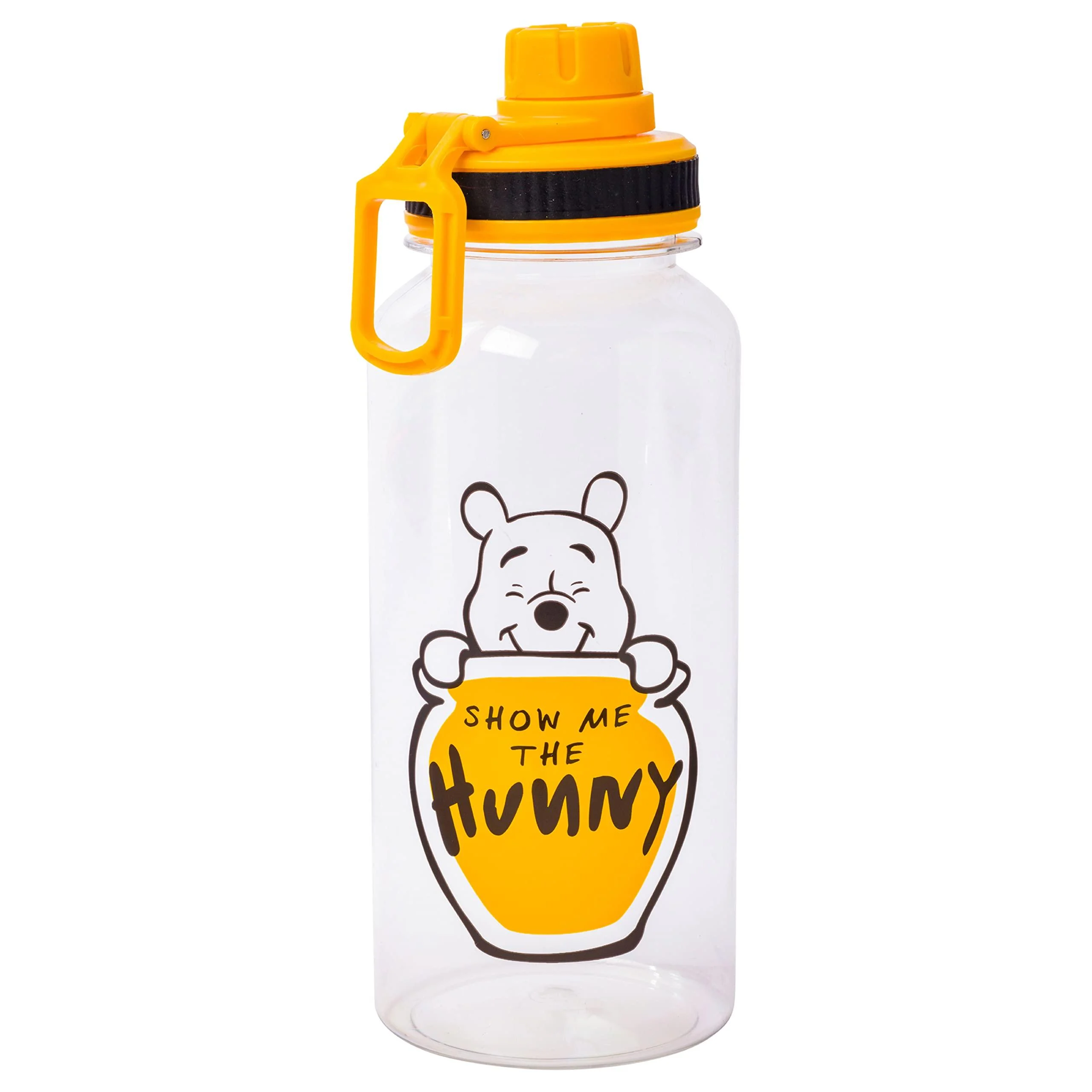 Silver Buffalo Winnie the Pooh Show Me The Hunny Twist Spout Plastic Water Bottle with Stickers You Stick Yourself 32 Ounces