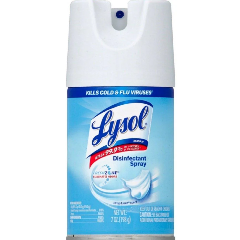 Lysol Disinfectant Spray, Crisp Linen, 7 Ounce (Pack of 2)