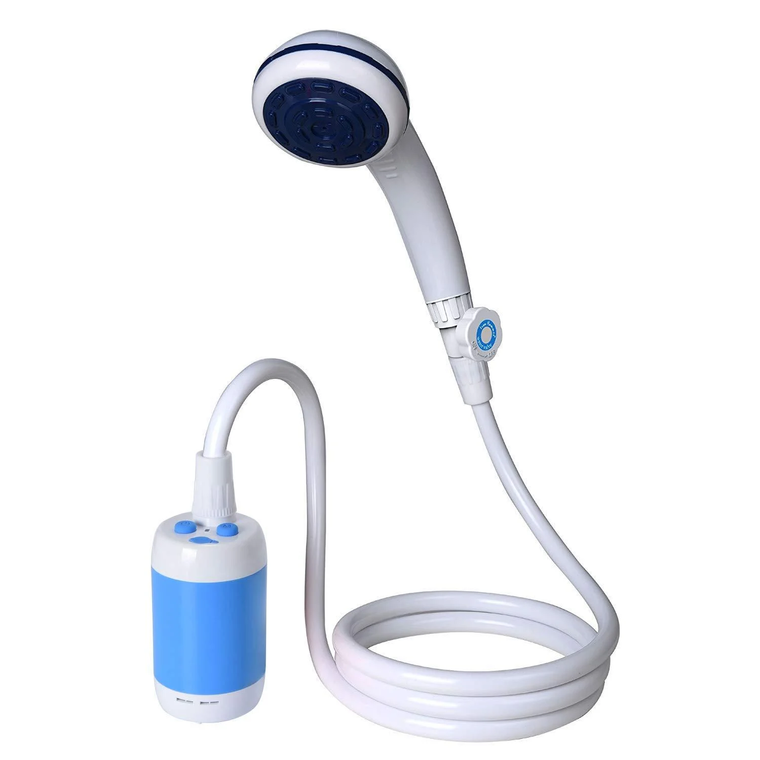 Iron Hammer Portable Shower Camping Shower Outdoor Shower Handheld Electric Shower Blue