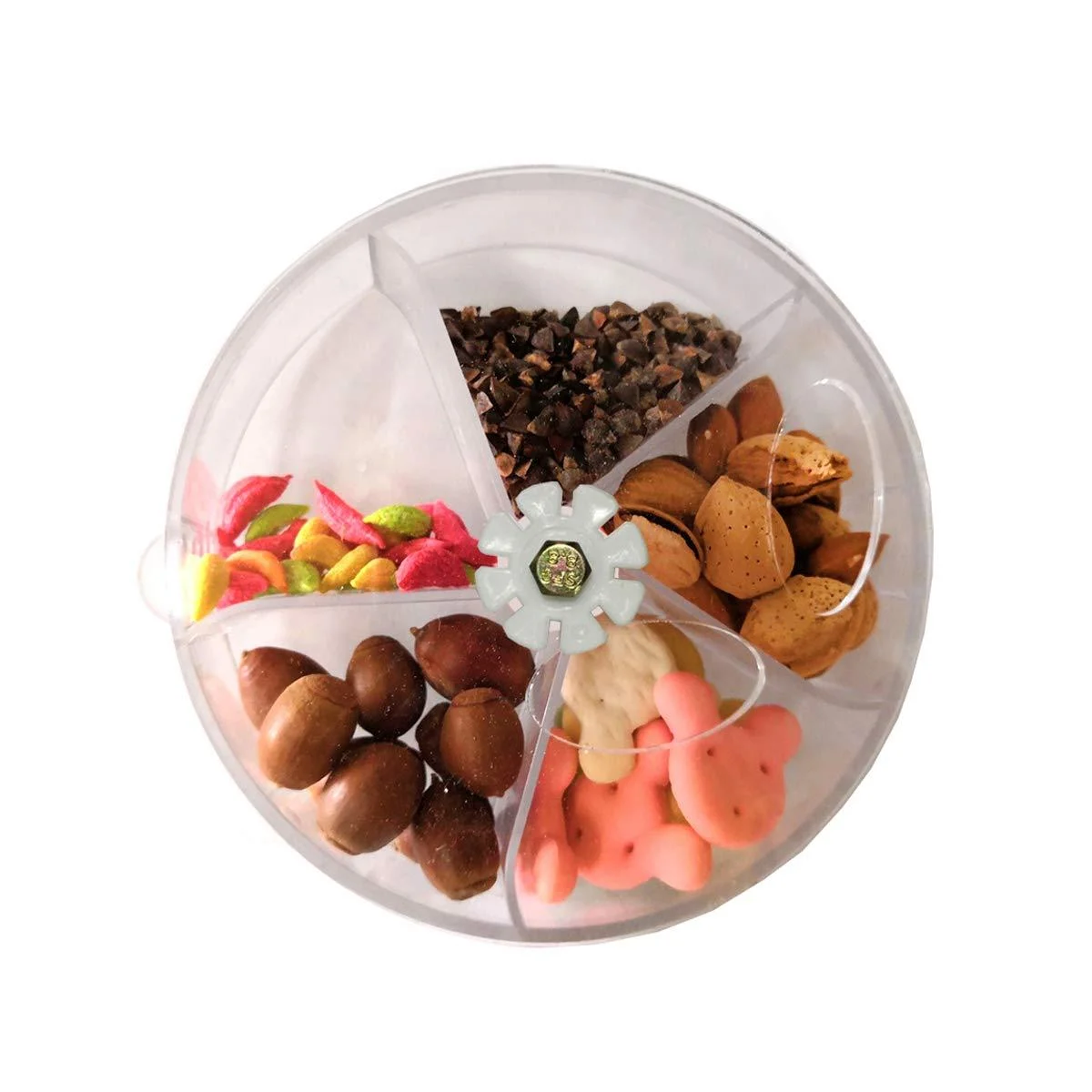 Bird Creative Foraging System Wheel Seed Food Ball Rotate Training Toy for Small and Medium Parrots Parakeet Cockatiel Conure TRANSPARENT - Wontee