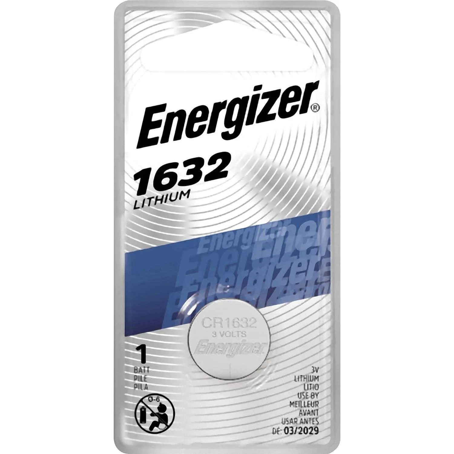 Energizer CR1632 Coil Battery No Size