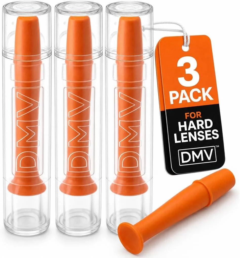 DMV Ultra Hard Contact Lens Remover - Orange (Pack of 3) Orange 3 Count (Pack of 1)