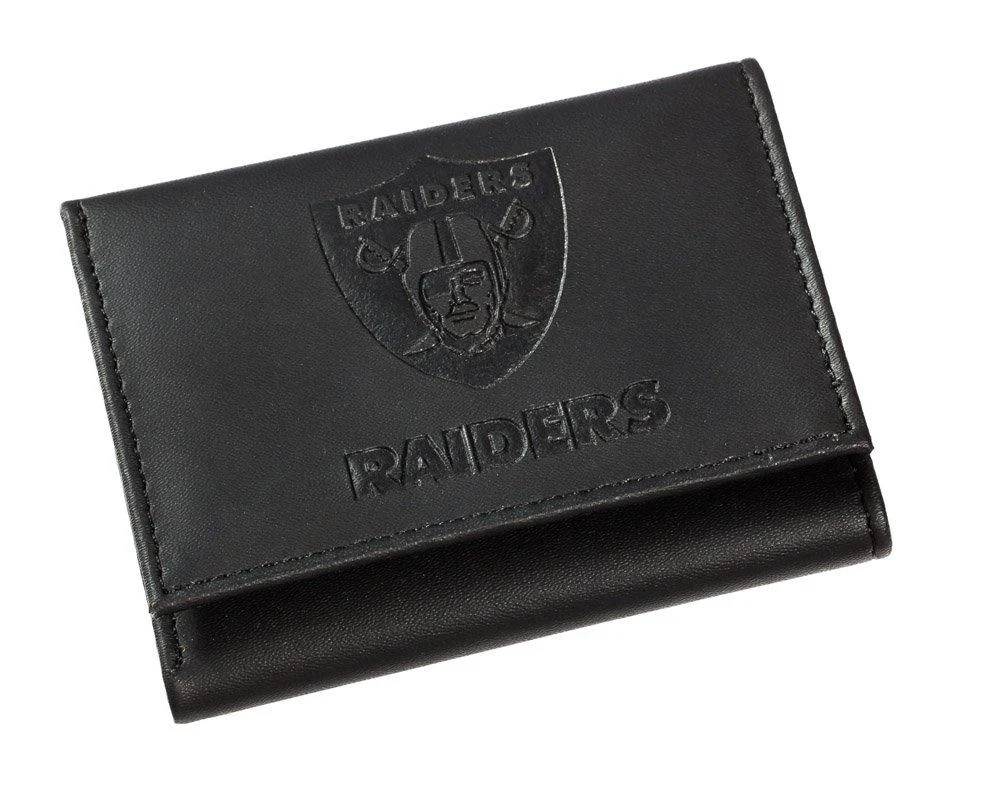 Team Sports America NFL Tri-Fold Wallet, Black Oakland Raiders