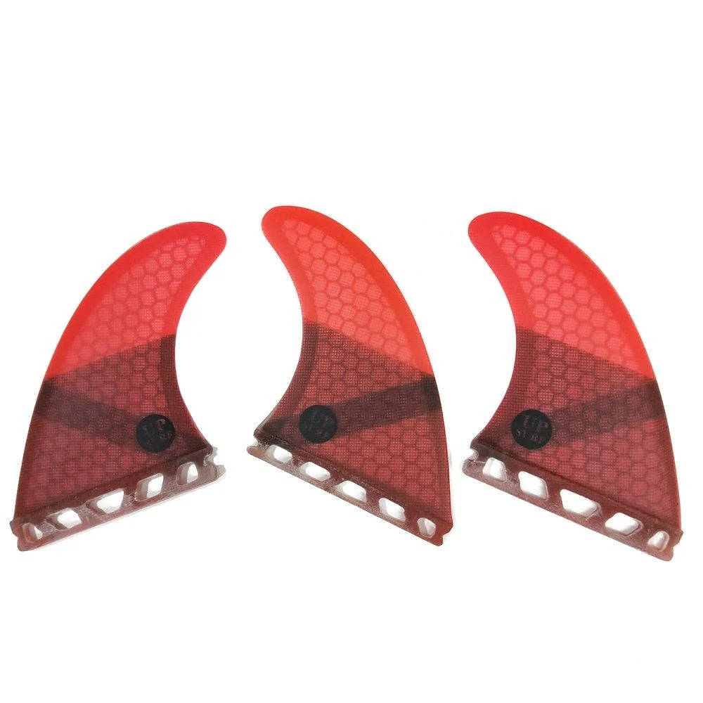 UPSURF Surfboard fin Single Tab Fin Medium Size, G5 tri Fin Red