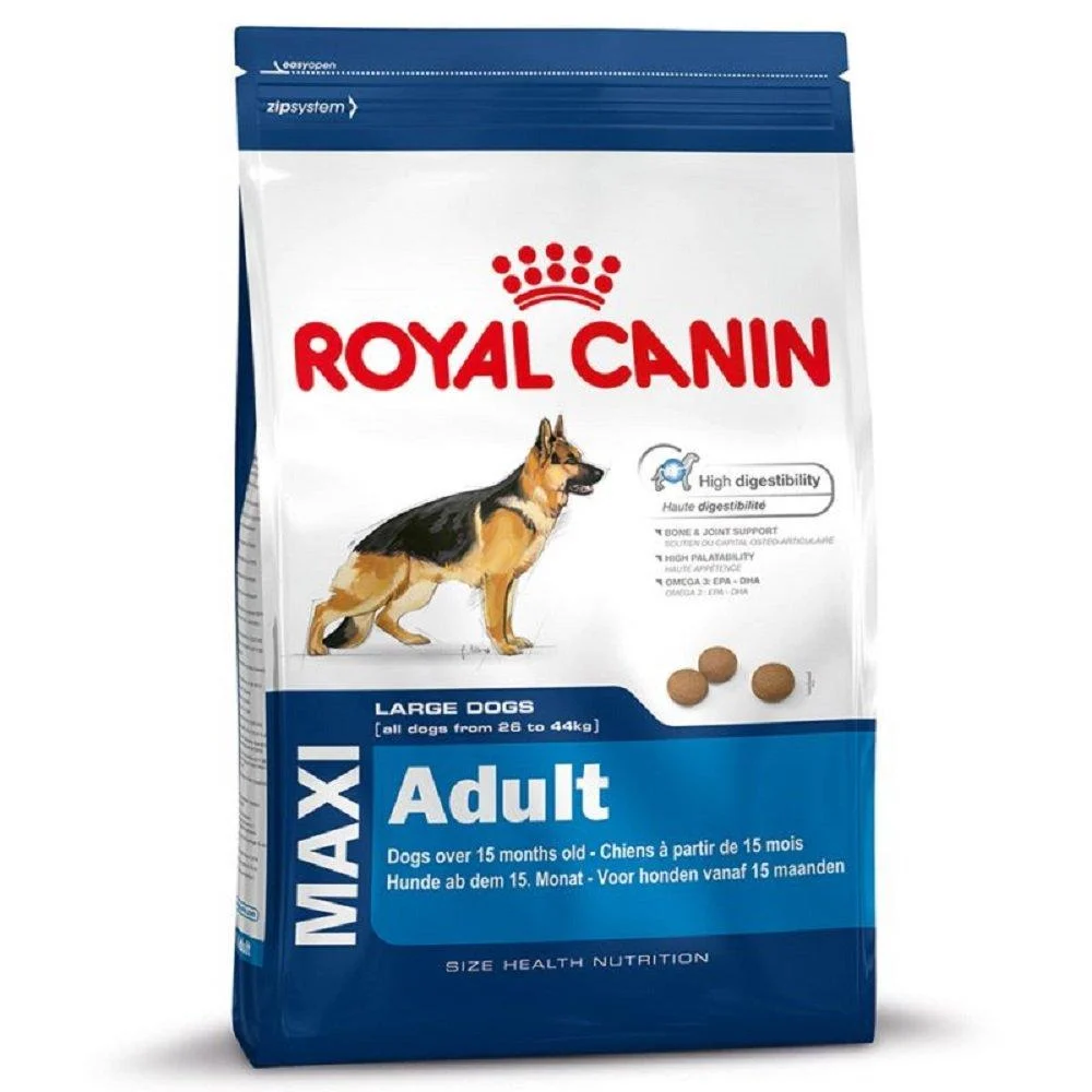 ROYAL CANIN Maxi Adult Dry Dog Food For Large Dogs (26-45 kg) - BUNDLE PACK 2 X 15kg
