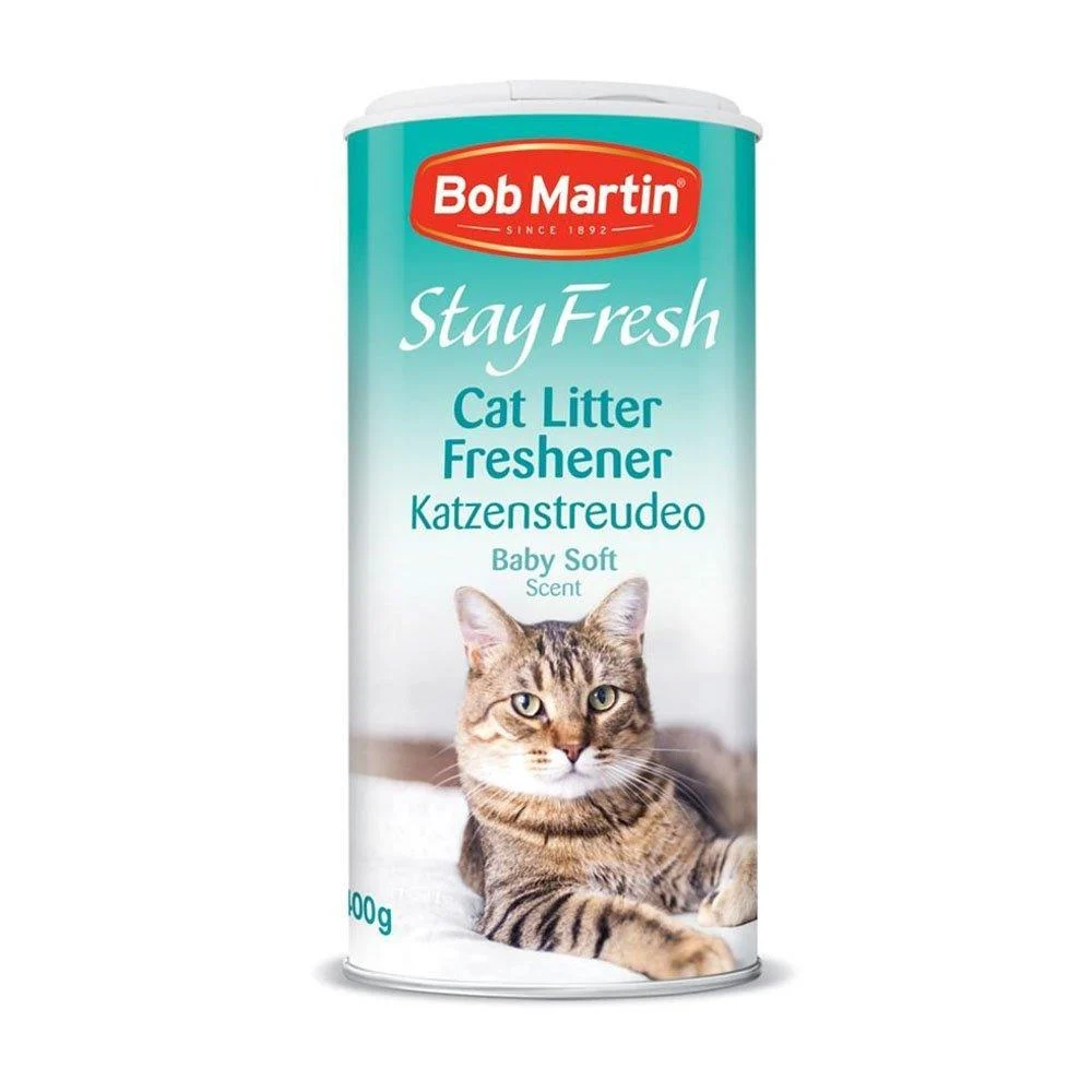 Bob Martin Stay Fresh Cat Litter Freshener Baby Soft Scent 400g (Pack of 6)