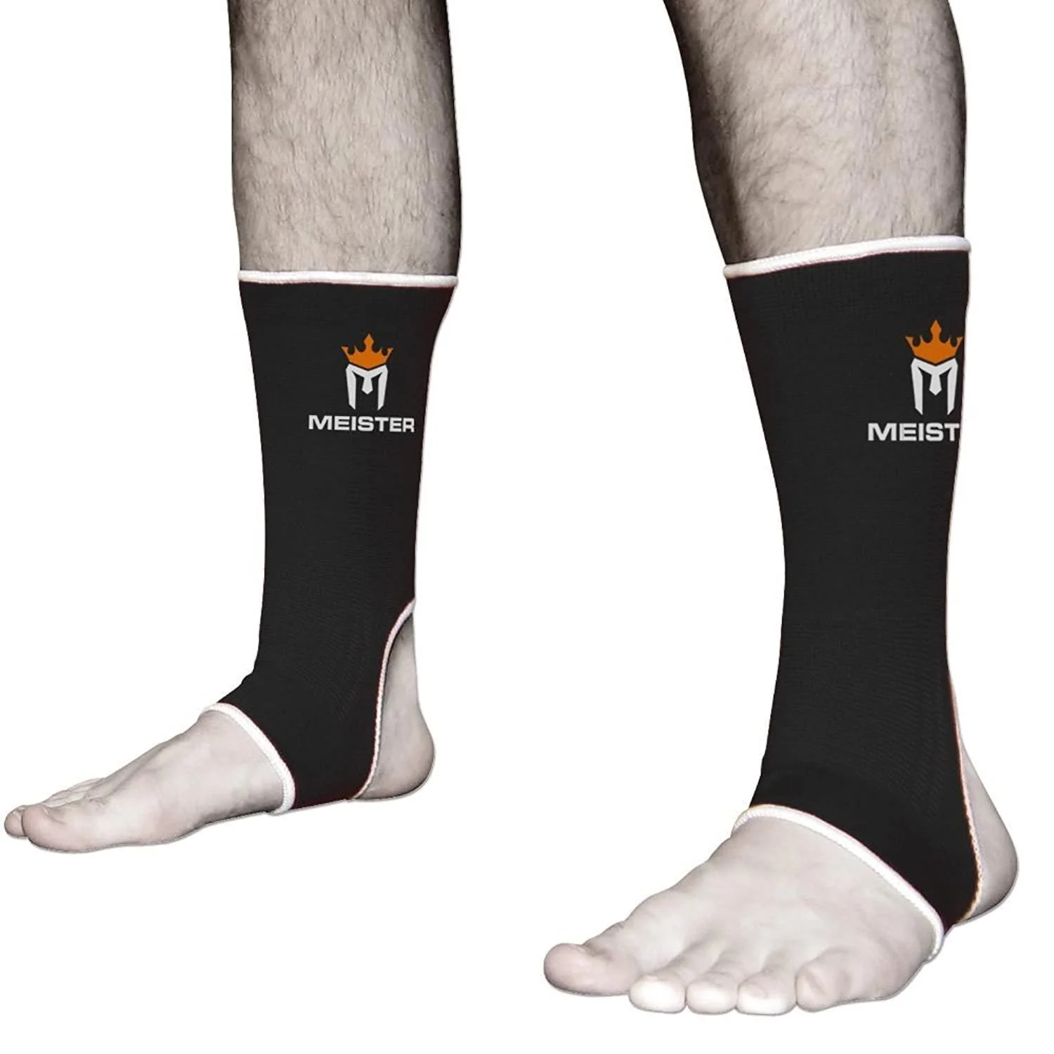 Meister Muay Thai MMA Ankle Support Wraps (Pair) Black
