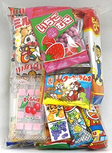 Assorted Japanese Junk Food Snack "Dagashi" Economical 20 Packs of 19 Types - Dagashido