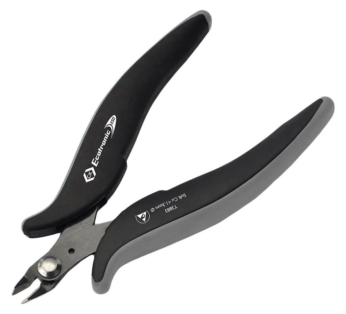 C.K T3883 Ecotronic ESD Micro Side Cutters Black