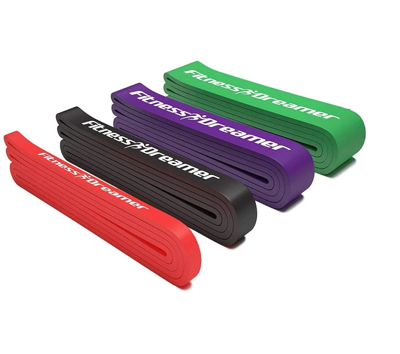 Resistance Bands Exercise Loop Bands and Workout Bands Fitness Bands for Training or Physical Therapy-Improve Mobility and Strength 4 set Red&Black&Purple&Green