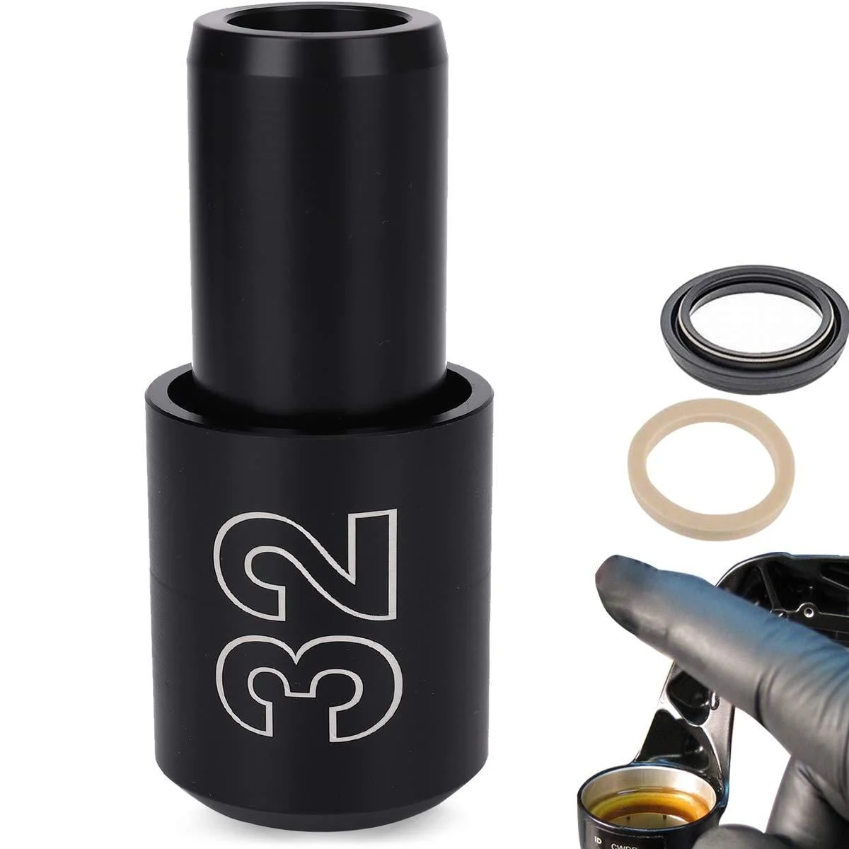 Dust Seal Installation Tool Fork Dust Seal Driver Dust Wiper Installation Tool Guide Compatible for Fox Rockshox Suspension Fork Lower Leg in 30mm 32mm 34mm 35mm 36mm 40mm Size 32 - GICB