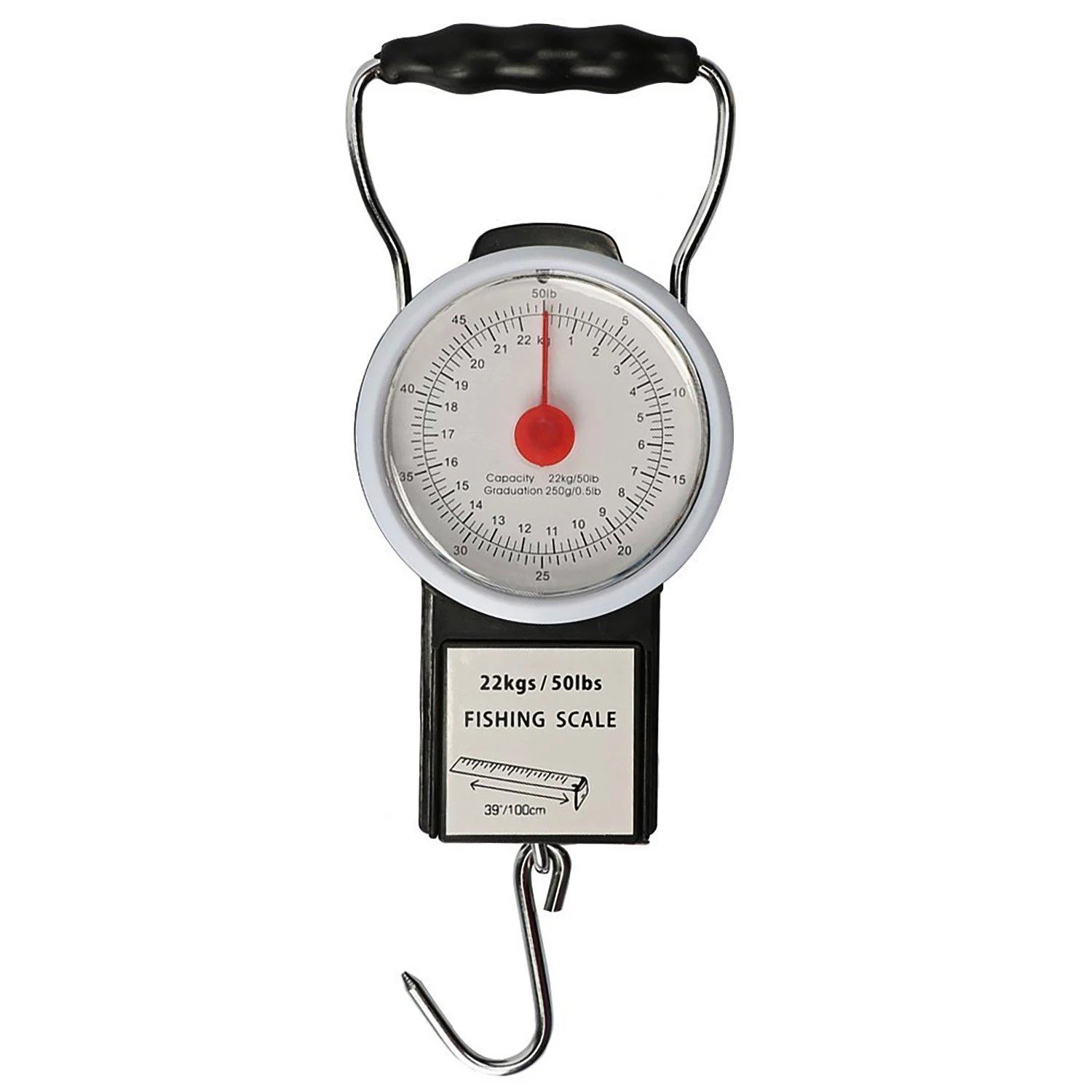 Goture Digital Hanging Scale Mechanical Kitchen and Fish Fishing Scale Multi-Purpose Portable Hand Held Dial Weight Scale with Tape Measure (50 Lbs / 22Kg)