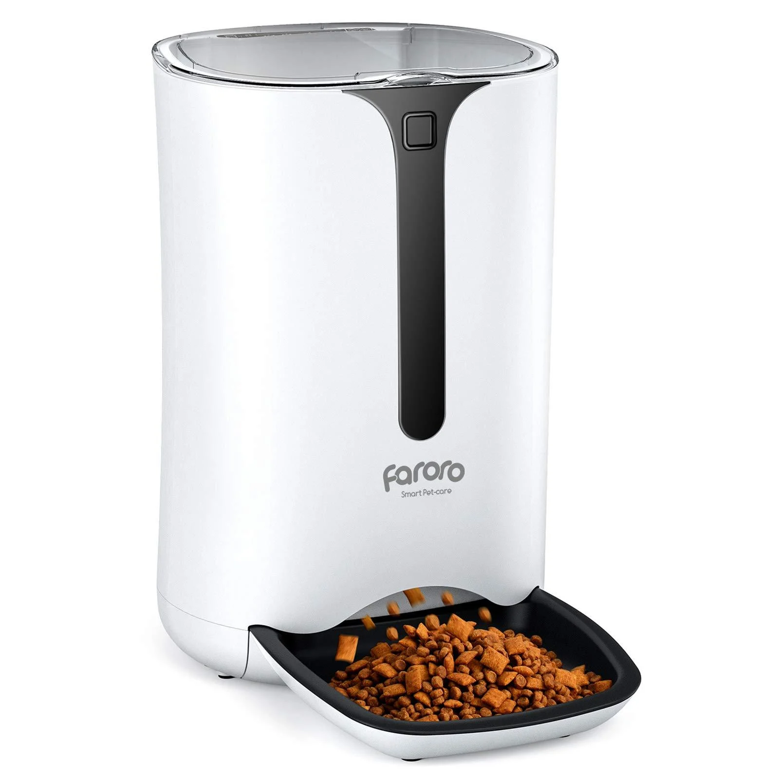 Automatic Cat Feeder, Faroro Dog Food Dispenser for Small Pets with Distribution Alarms, Portion Control, Voice Recorder and Programmable Timer for up to 4 Meals per Day - Roffie Pet