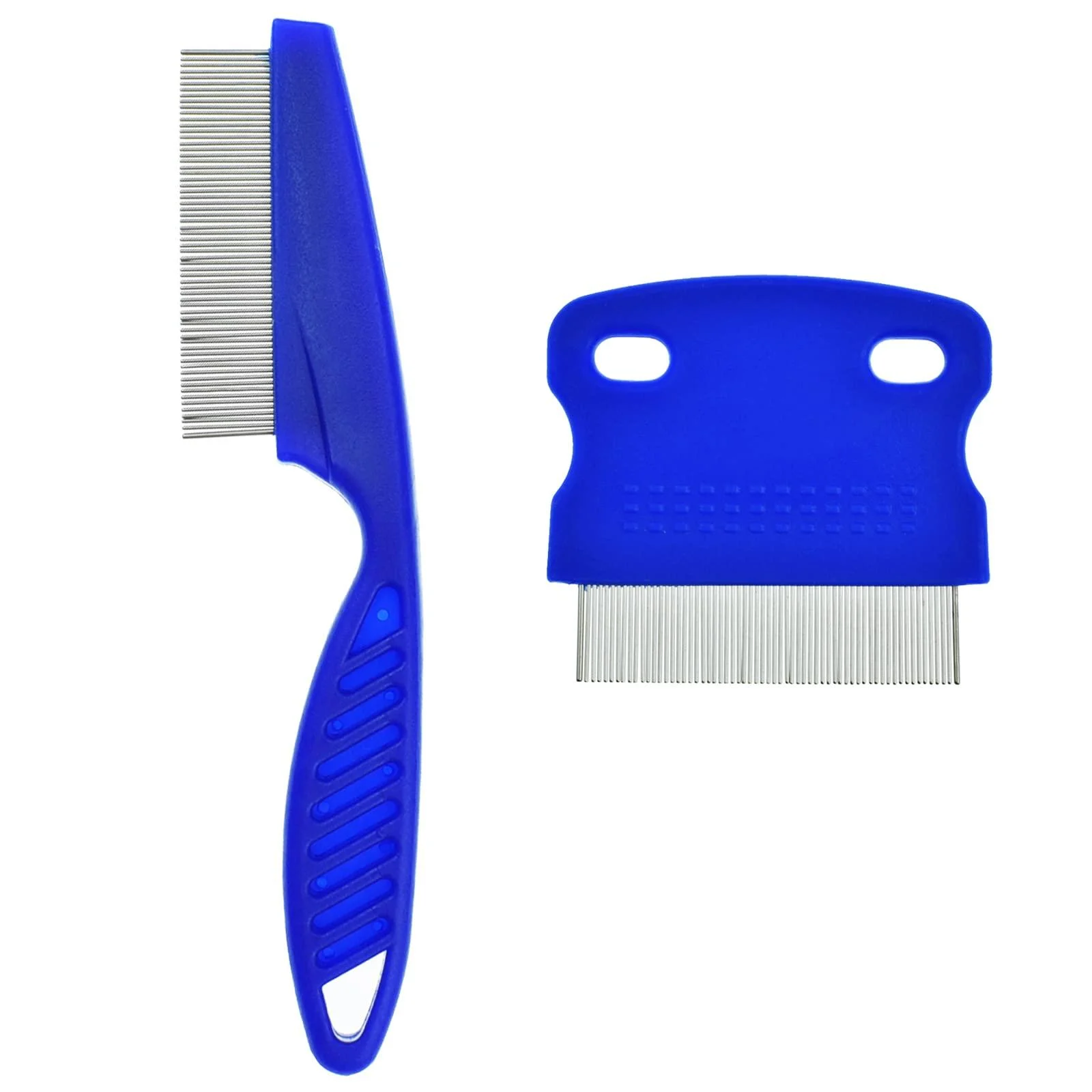2 Pcs Pet Comb for Cat Dog Flea Lice Tear Stain Remover Combs Fine Tooth Grooming Removal Tool Long Time Using - Syolee