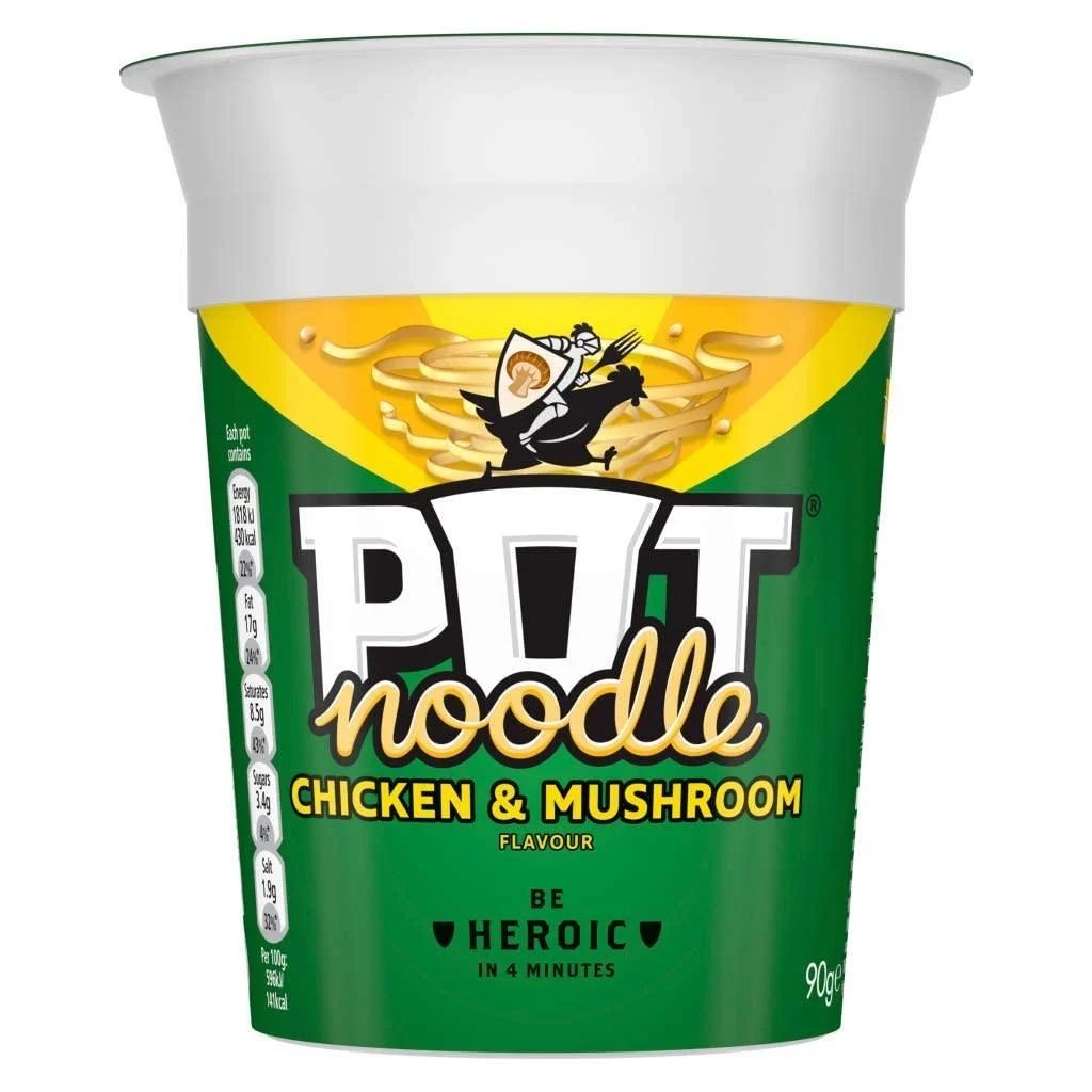 Pot Noodle Chicken and Mushroom 90g Chicken Mushroom 90 g (Pack of 1)
