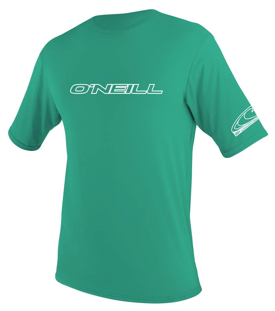 O'Neill Wetsuits Kids' Youth Basic Skins 50+ Short Sleeve Rash Guard Seaglass 14