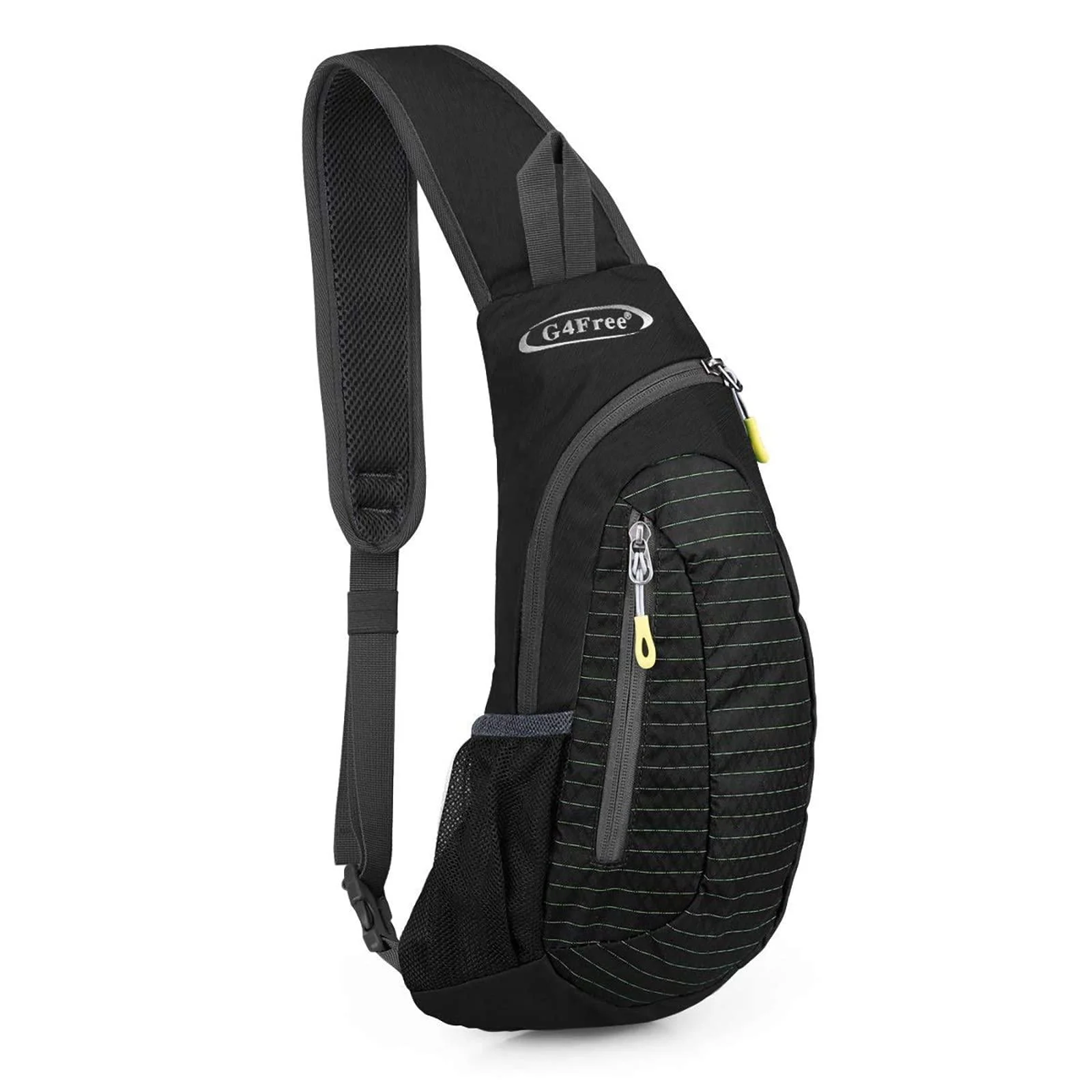 G4Free Sling Bags Men Shoulder Backpack Small Cross Body Chest Sling Backpack (Black) Small Black