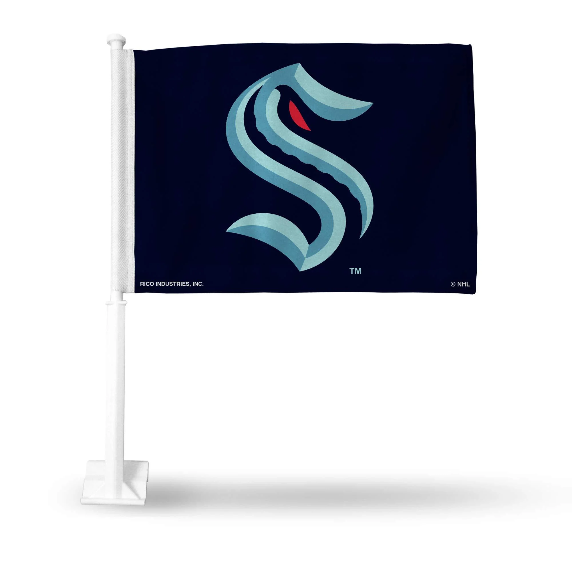 Rico Industries NHL Los Angeles Kings Alternate Double Sided Car Flag Seattle Kraken Standard