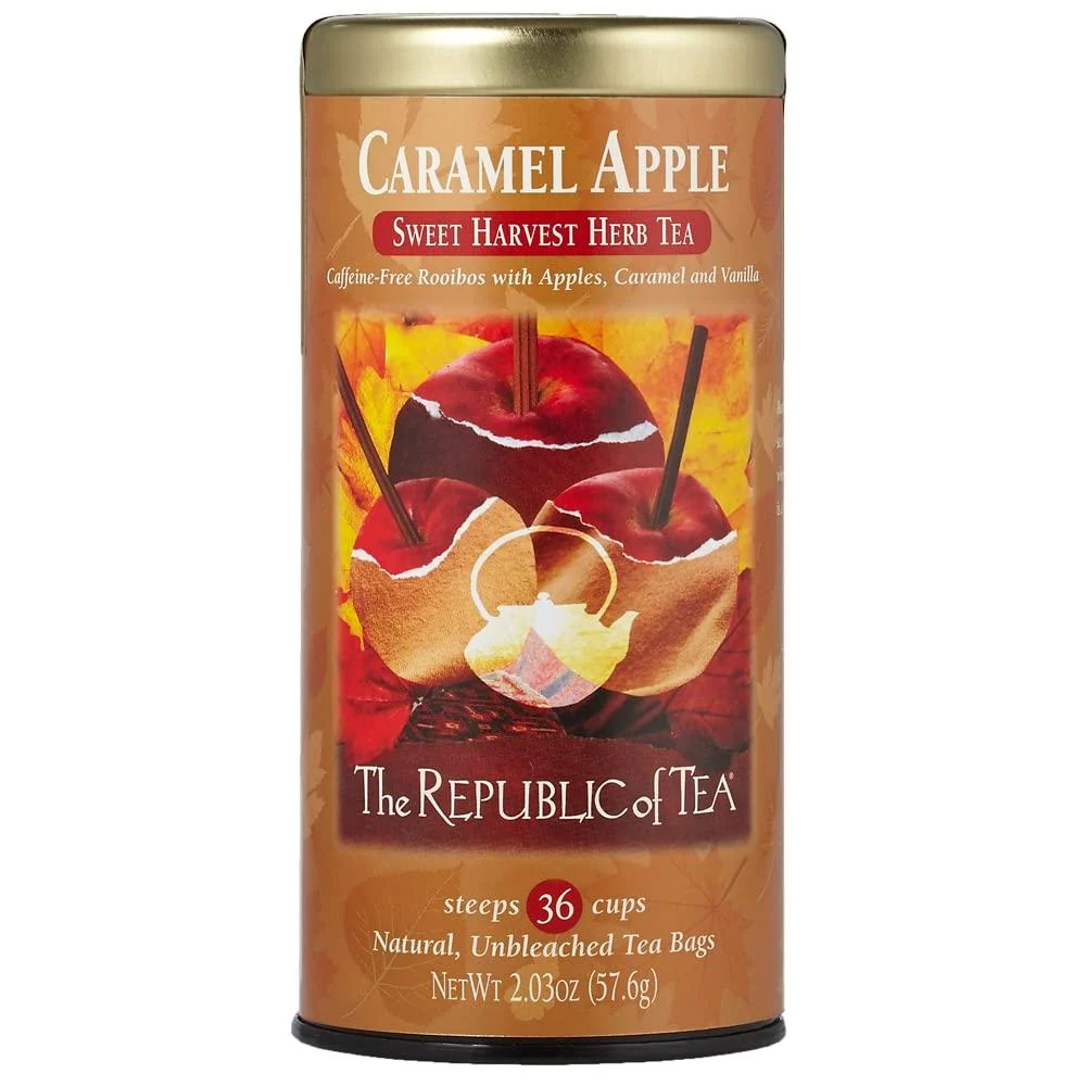 The Republic of Tea Carmel Apple Red Tea 36-Count Packaging may vary Caramel Apple Red 36 Count (Pack of 1)