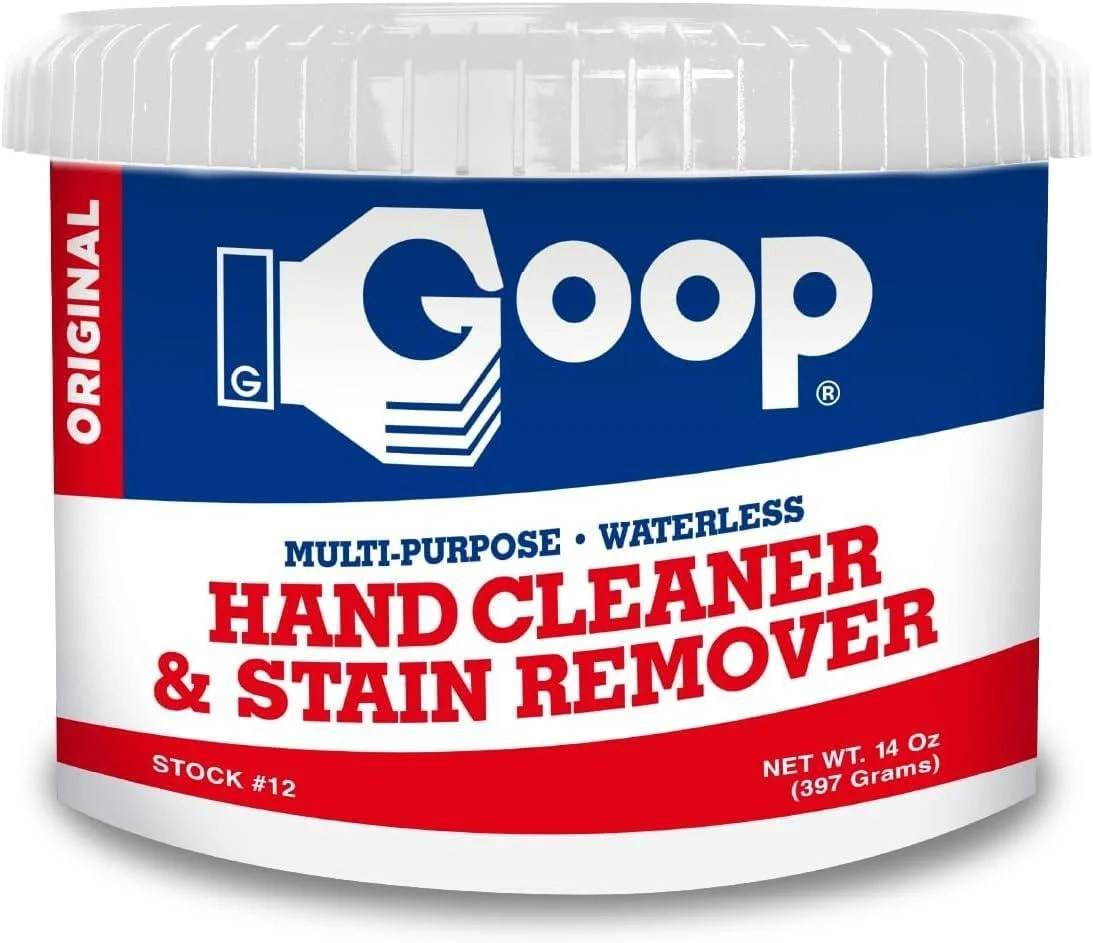 GOOP Multi Purpose Hand Cleaner Waterless Hand Degreaser Laundry Stain Remover NonToxic and Biodegradable Cleaner Remove Dirt - 14 Oz