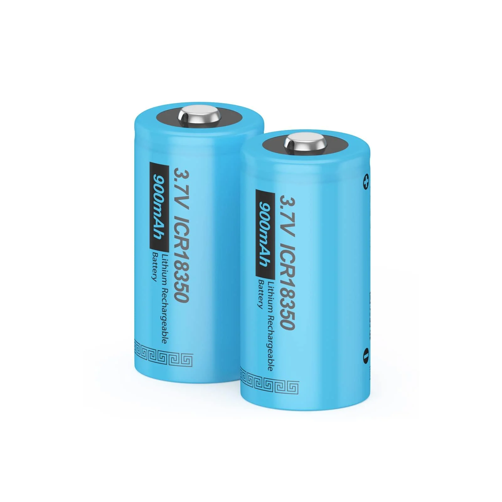 18350 3.7V 900mAh Rechargeable Battery with Button top Battery 2 Pack - PKELL