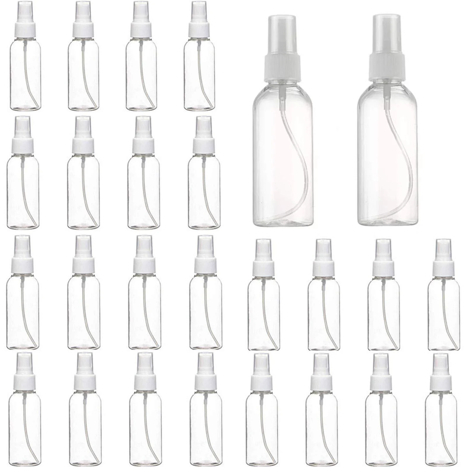Spray Bottles,Travel Fine Mist Spray Bottles 2oz,Clear Refillable Plastic Small Spray Bottles 60ml For Hand Sanitizer,Essential Oil,Cleaning Product,Cosmetic,Empty Mini Sprayer Container 25pack 2 Ounce (Pack of 25) - Sylucky