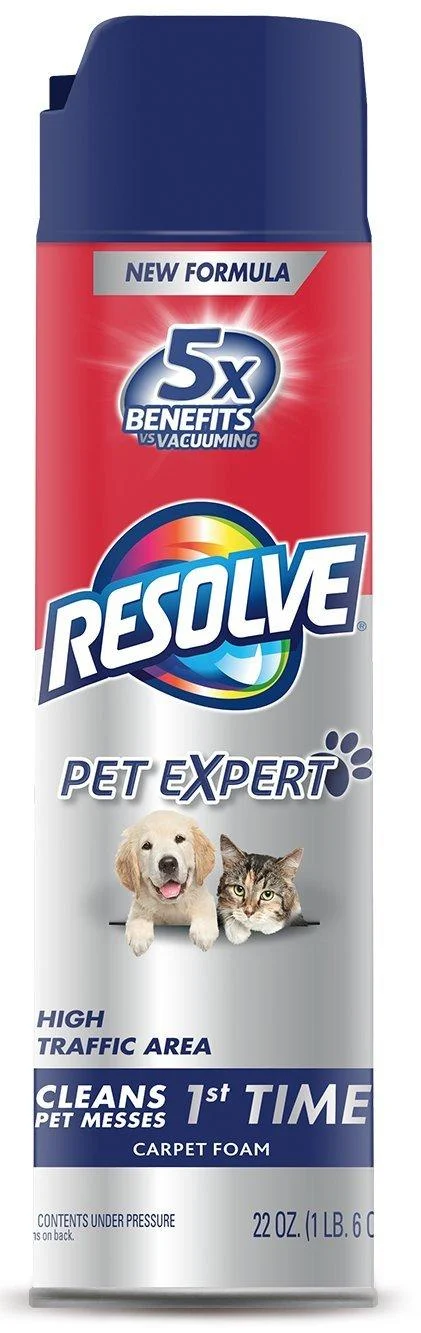 Resolve Pet Expert High Traffic, Carpet Foam, 22 Oz(3 Pack) 1.4 Pound (Pack of 3)