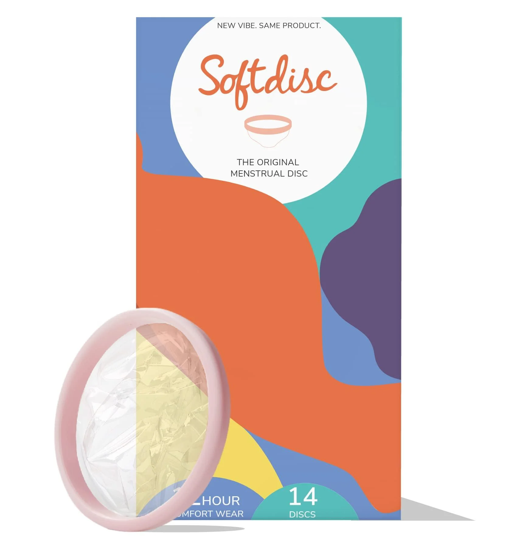 Softdisc Menstrual Discs | Disposable Period Discs | Tampon, Pad, and Cup Alternative | Capacity of 5 Super Tampons | HSA or FSA Eligible | 14 Count - Softcup