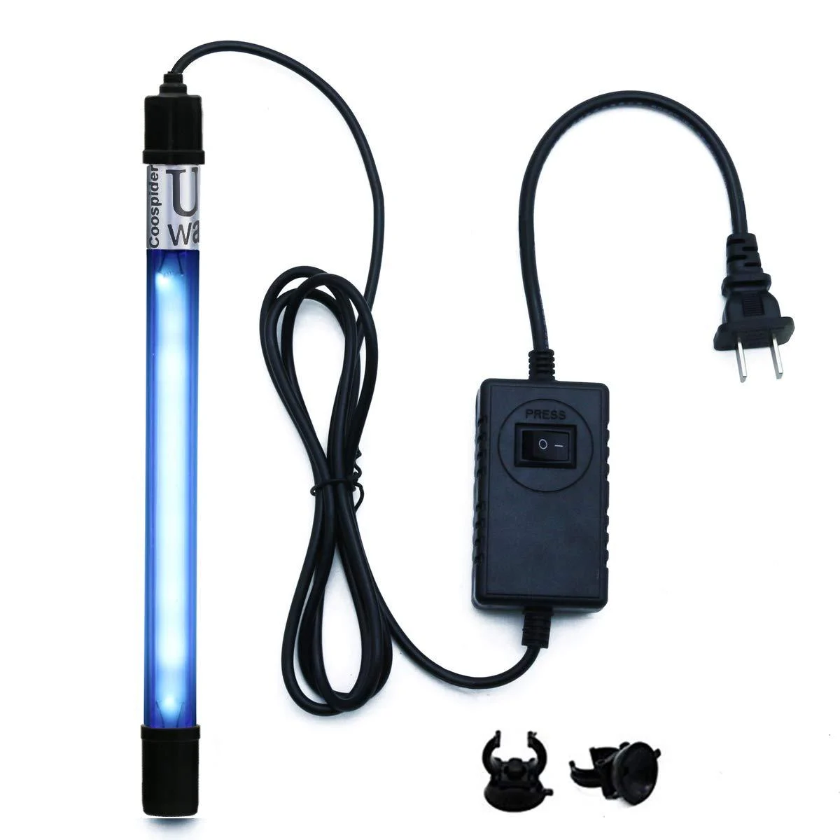 Aquarium Clean Light Submersible Waterproof Lamp Water Clean Green Algae Clear for Fish Tank Pond 11W (HUV-11)