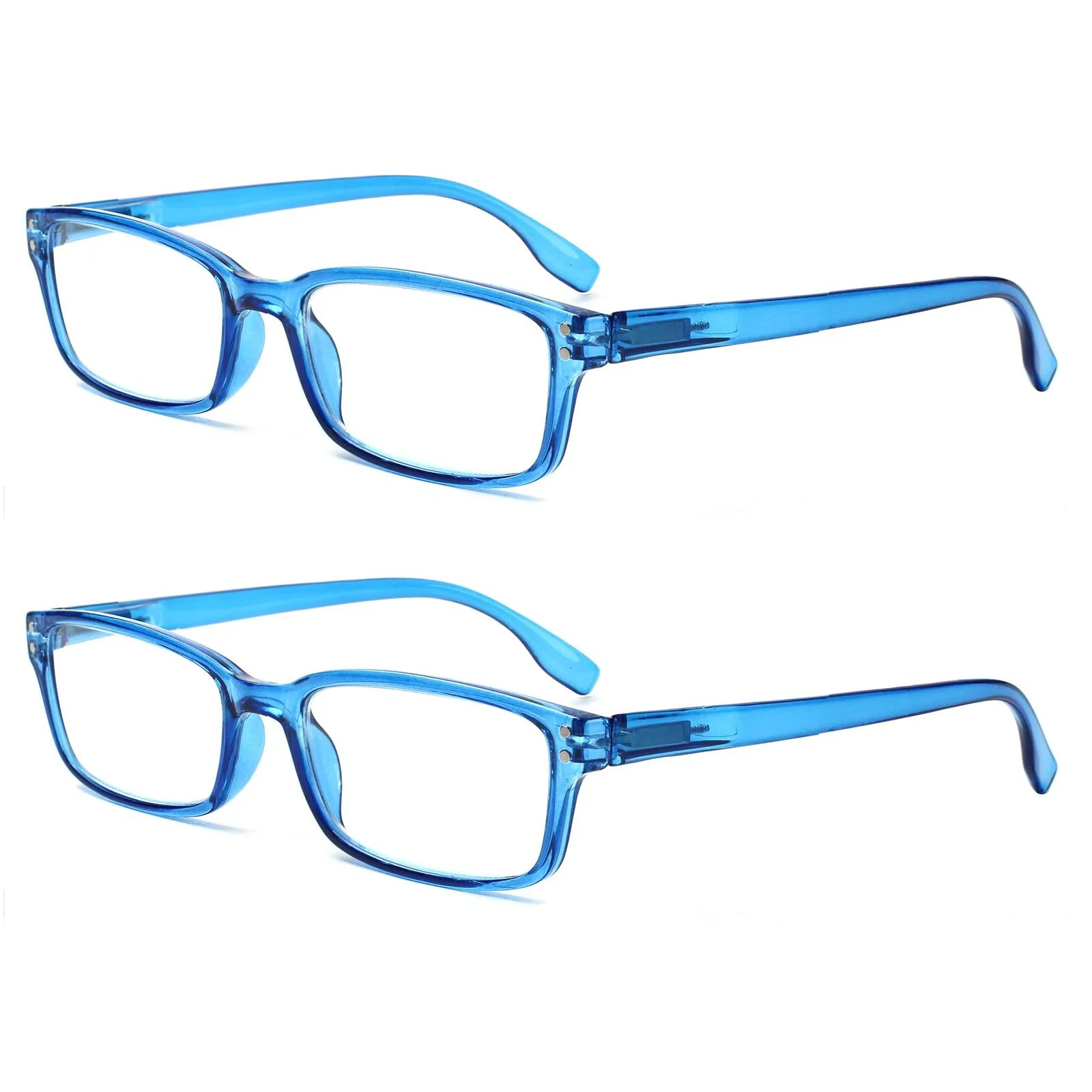 Kerecsen 2 Pack Computer Reading Glasses for Women/Men Blue Light Blocking Readers Spring Hinge Fashion Eyeglasses (2 Pack Blue 1.75 multiplier_x) 0.37 pounds 2 Pack Blue 1.75 x