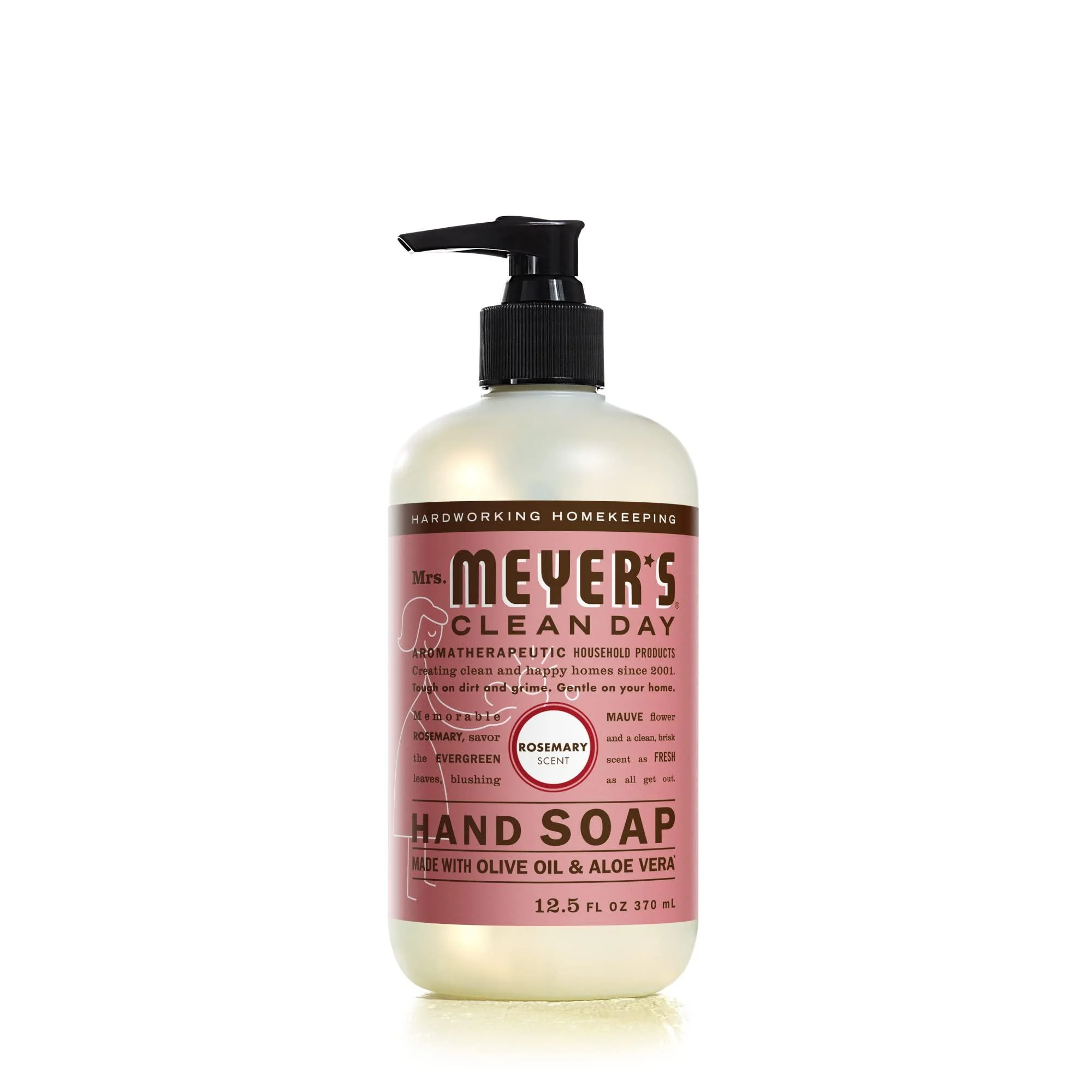 MRS. MEYER'S CLEAN DAY Hand Soap Made with Essential Oils Biodegradable Formula Rosemary 12.5 fl. oz