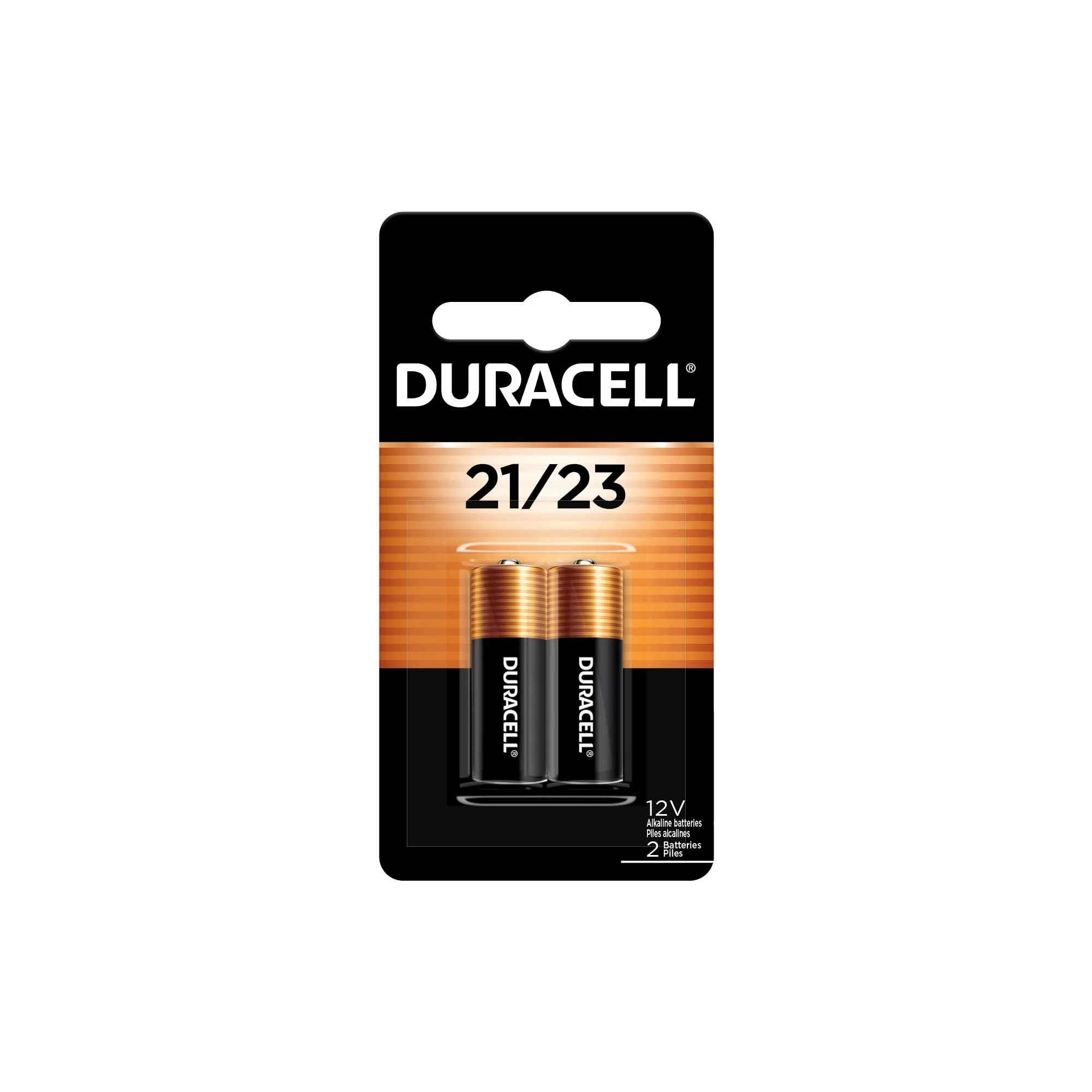 Duracell 21/23-12V Alkaline-Battery 2 Count Pack 21/23 12 Volt Alkaline-Battery Long-Lasting for Key Fobs -Car Alarms GPS Trackers and More 2 count 2 Count