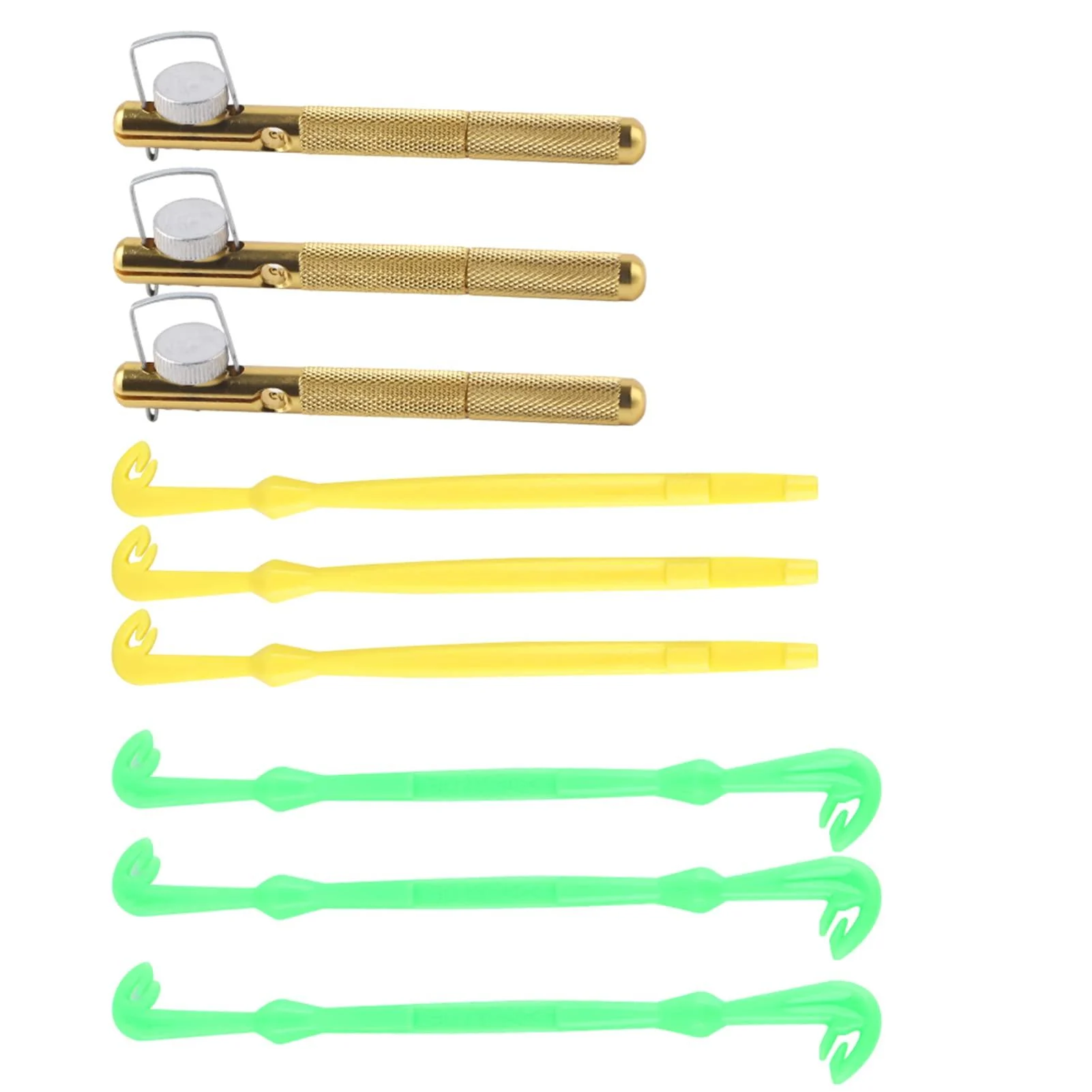 Fishing Knot Tying Tool & Hook Remover Set, 3PCS Multicolor Fishing Hook Disgorger Dehooker&Loop Tying Tool Fly Fishing Hook Line Tier - Tihebeyan
