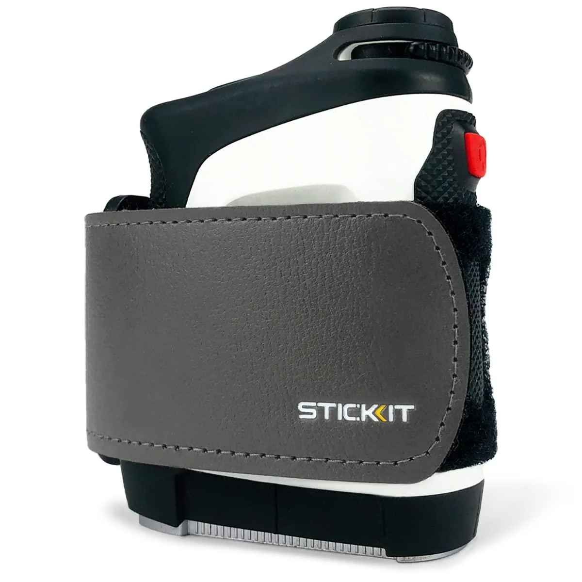 STICKIT Magnetic Rangefinder Strap | Strong Magnet Securely Holds to Golf Carts and Golf Clubs for Easy Access | Slim, Form Fitting, Size Adjustable Gen3 Grey
