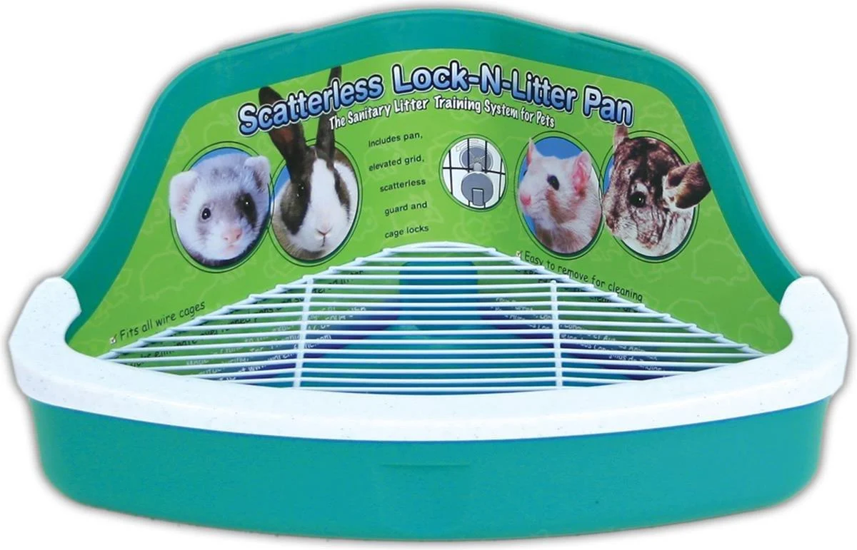Ware Manufacturing Plastic Scatterless Lock-N-Litter Small Pet Pan (Colors May Vary) assorted Small