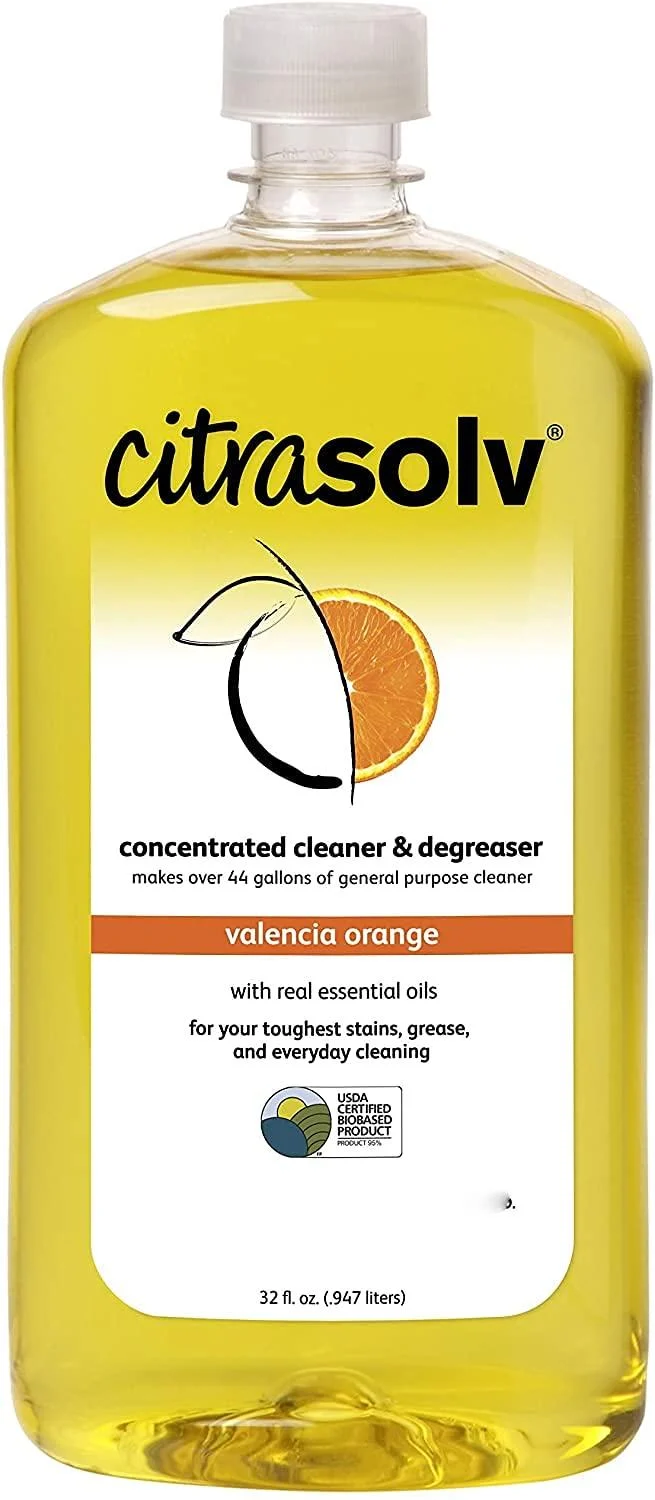 Citra Solv - Concentrated Household Cleaner & Degreaser - Valencia Orange Scent - 32 Fl Oz Natural Ingredients Non-Toxic Biodegradable Made in USA