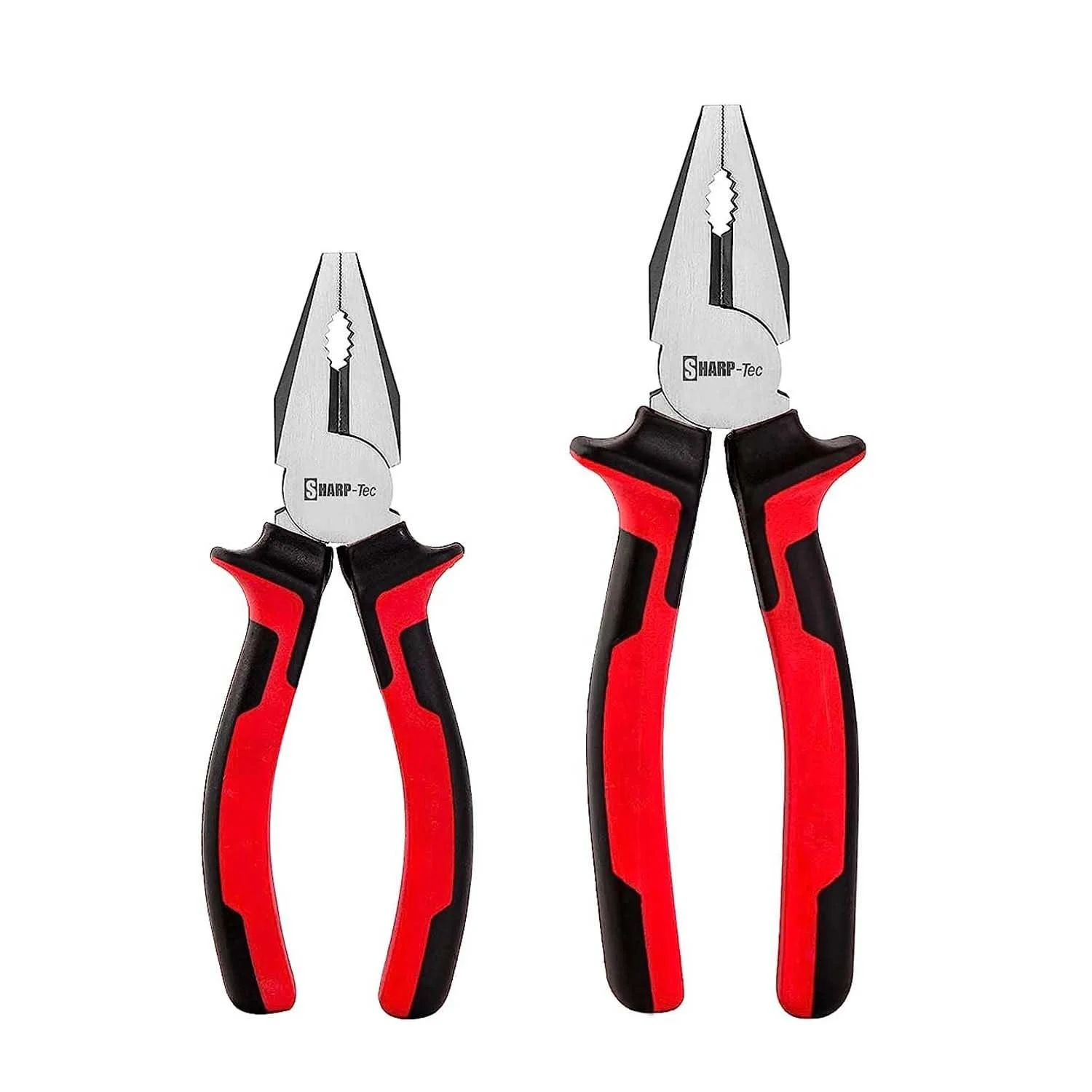 Sharp-Tec Combination Cutters Pliers Set 2-Piece Combination Cutting Pliers with Anti-Slip Handle 160mm & 200mm Combination Pliers Set(6"+8")