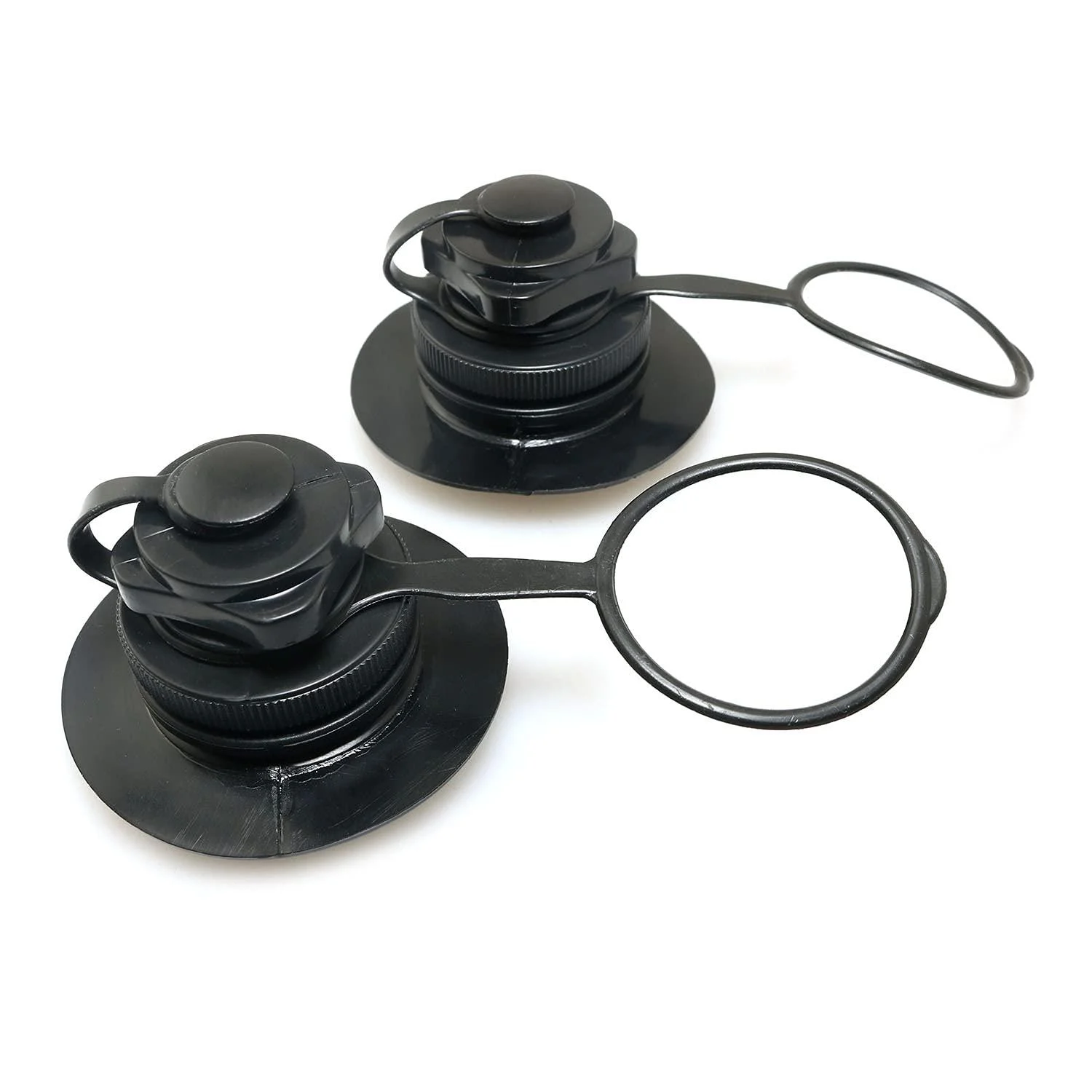 RLECS 2pcs Inflatable Boat Air Valve Replacement Screw for Inflatable Boat Rubber Kayak Tender Raft, Black
